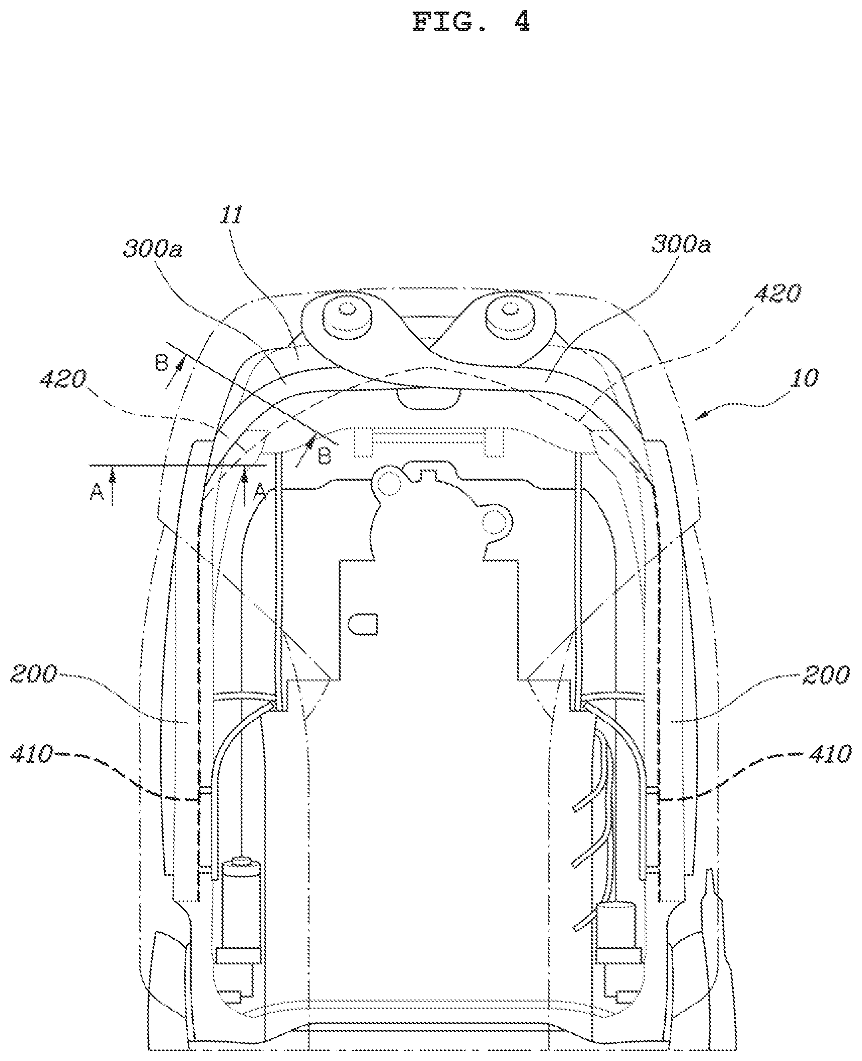 Patent US12090948 Figure 4 – Airbag device