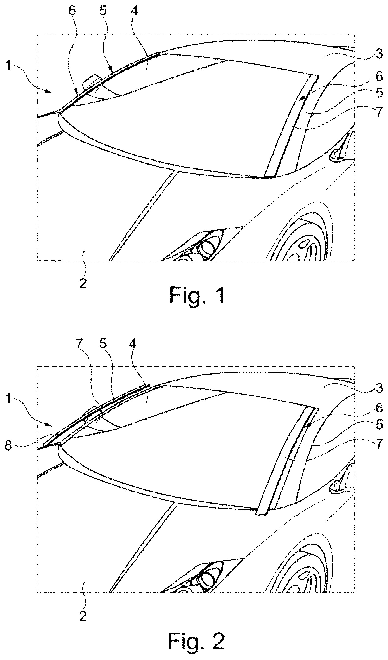 Patent US12090950 Figure 1 – Pedestrian protection device