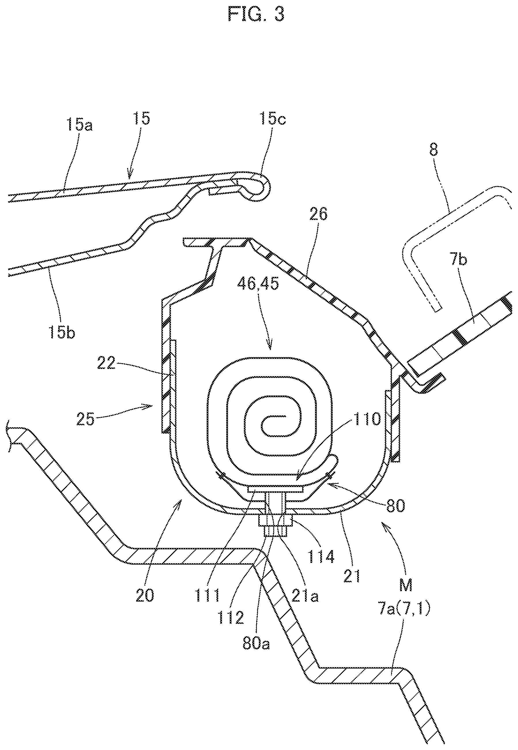 Patent US12090951 Figure 3 – Pedestrian airbag device