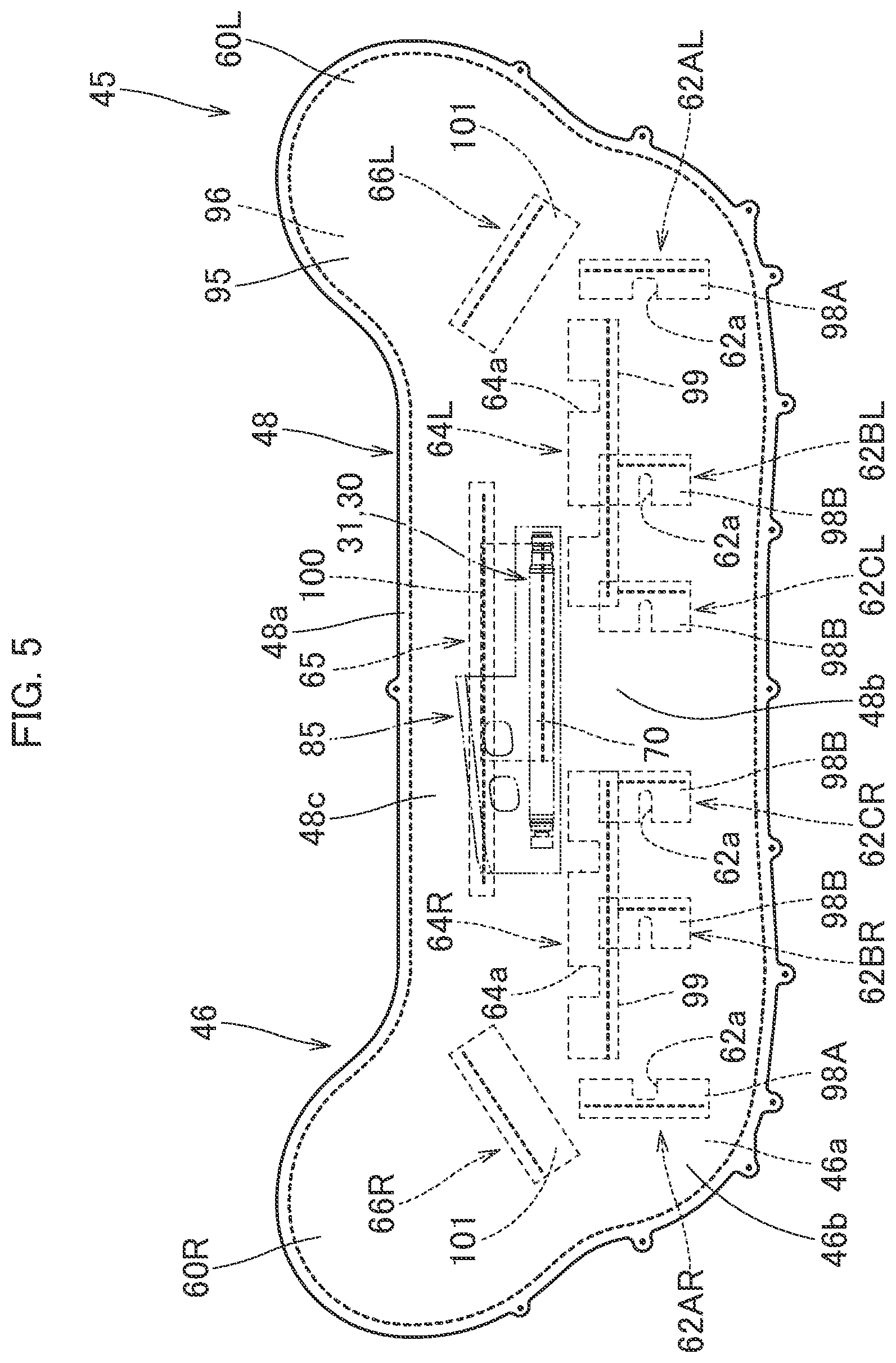 Patent US12090951 Figure 5 – Pedestrian airbag device