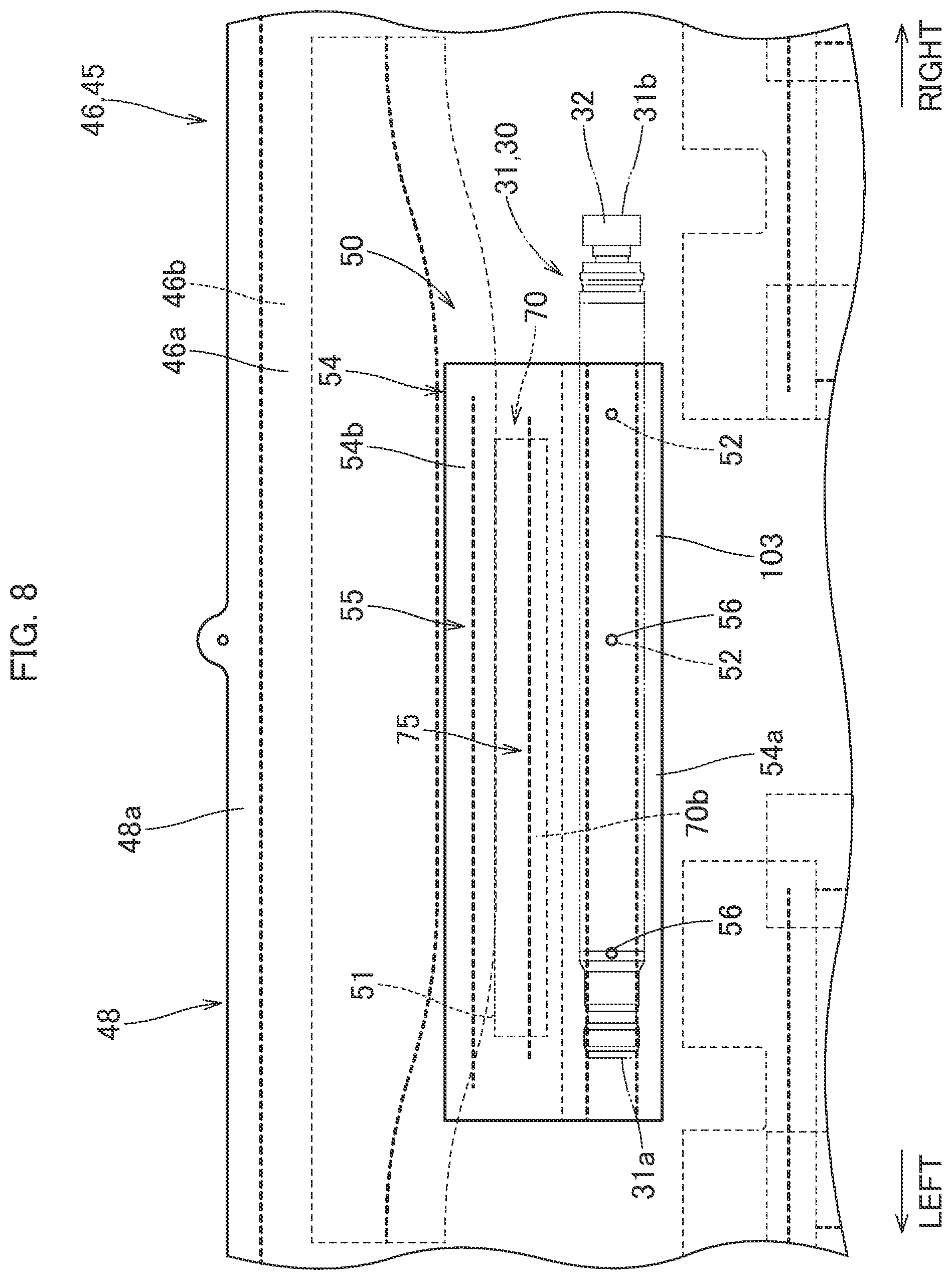 Patent US12090951 Figure 8 – Pedestrian airbag device