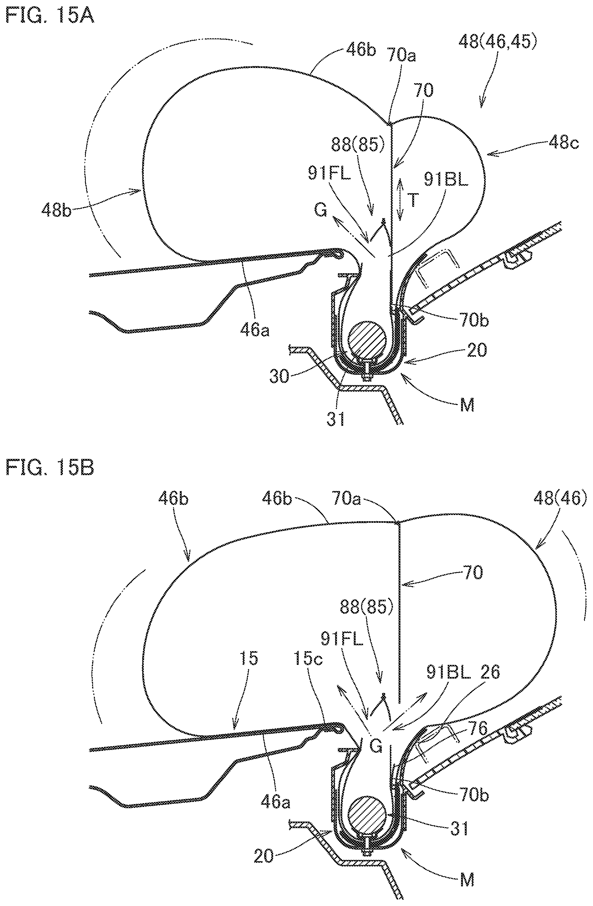 Patent US12090951 Figure 15 – Pedestrian airbag device