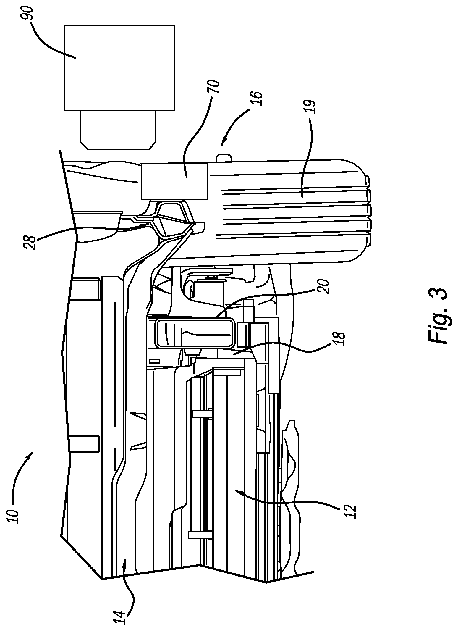 Patent US12090957 Figure 3 – Structural impact assembly and vehicle having structural impact assembly