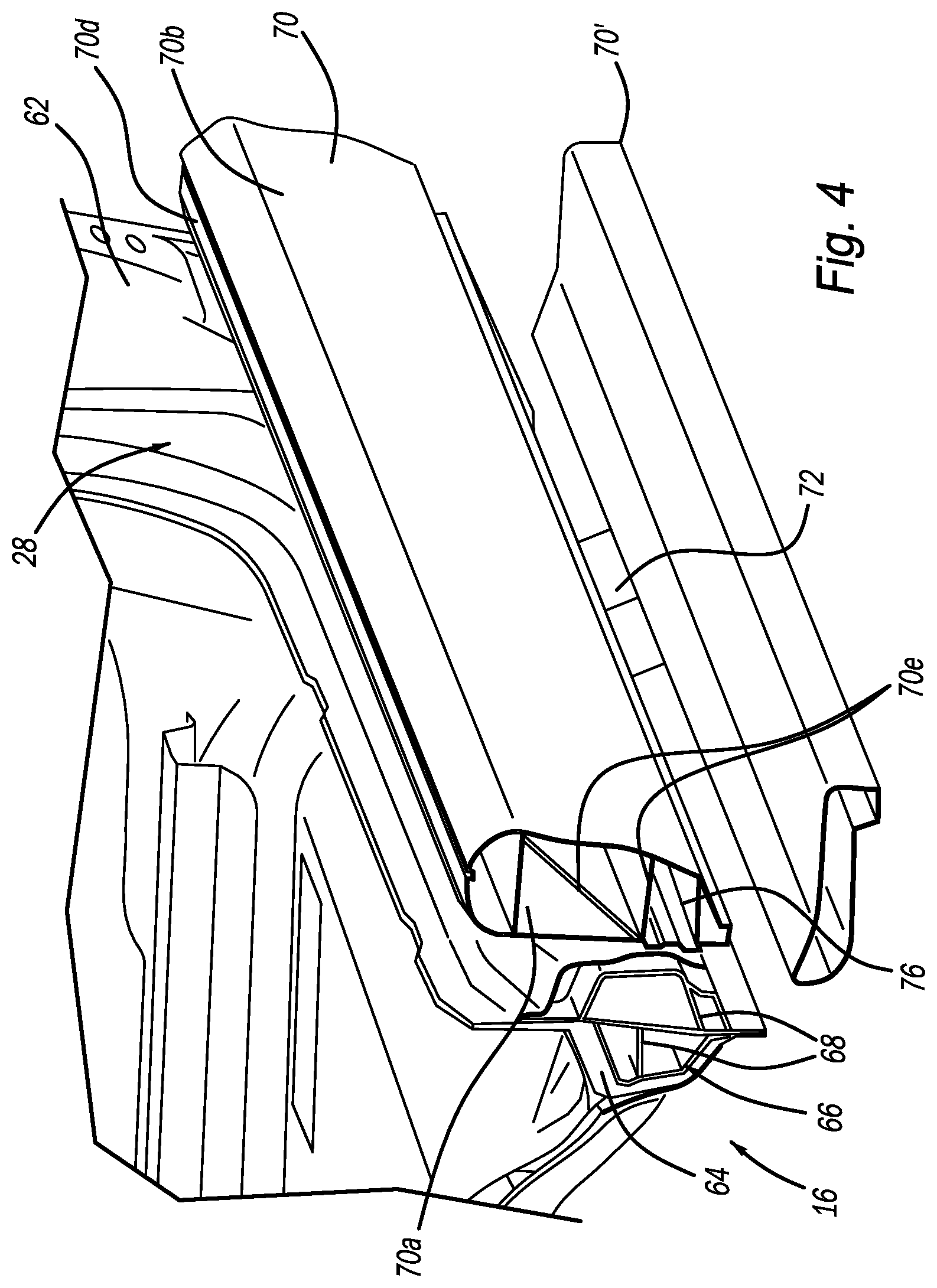 Patent US12090957 Figure 4 – Structural impact assembly and vehicle having structural impact assembly