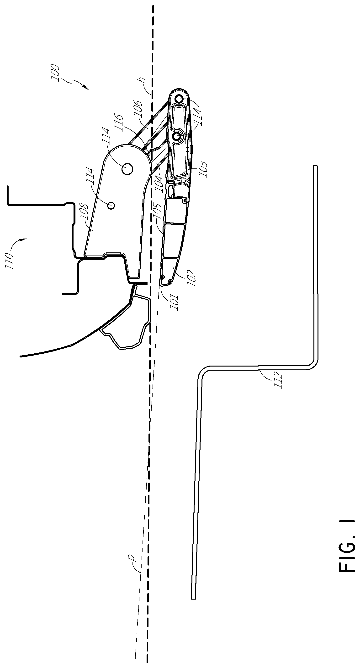 Patent US12090958 Figure 1 – Horizontal retractable vehicle step