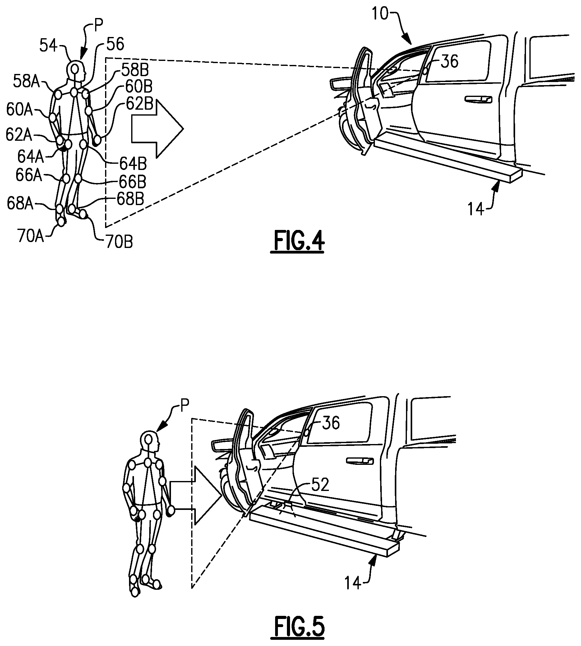 Patent US12090959 Figure 4 – Techniques for adjusting vehicle running board position