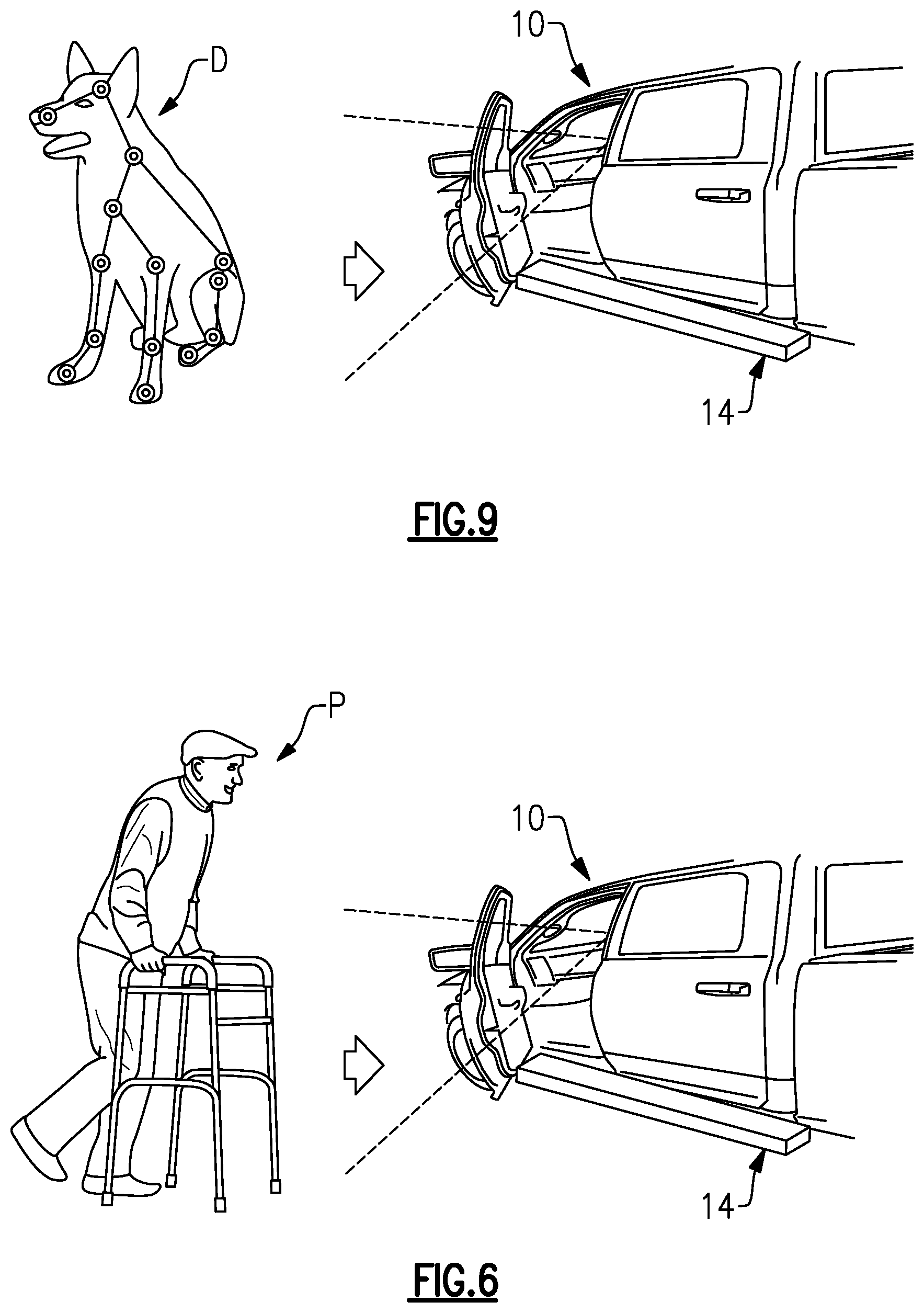 Patent US12090959 Figure 5 – Techniques for adjusting vehicle running board position
