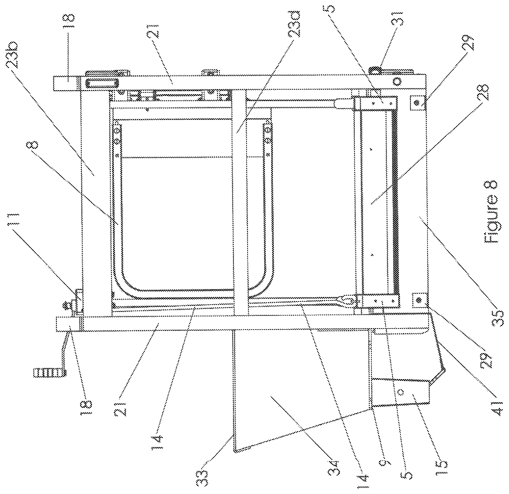 Patent US12090960 Figure 8 – Portable platform with retractable staircase
