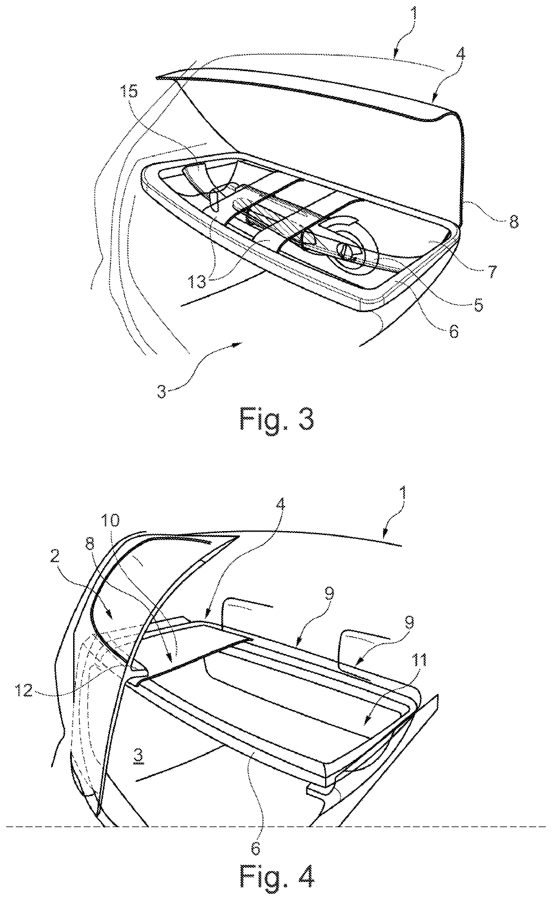 Patent US12090961 Figure 2 – Motor vehicle having a boot lid