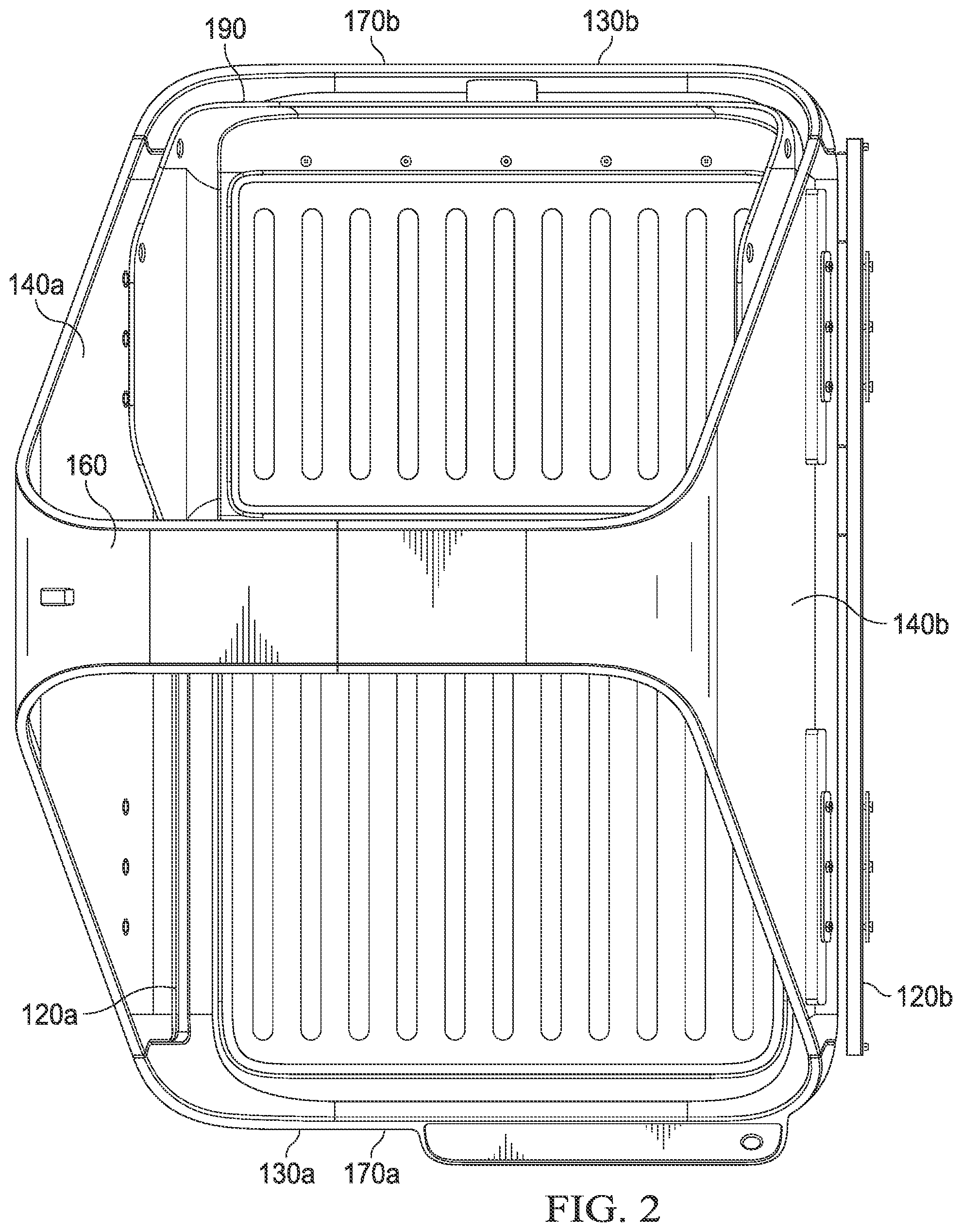 Patent US12090962 Figure 2 – Open interior delivery container