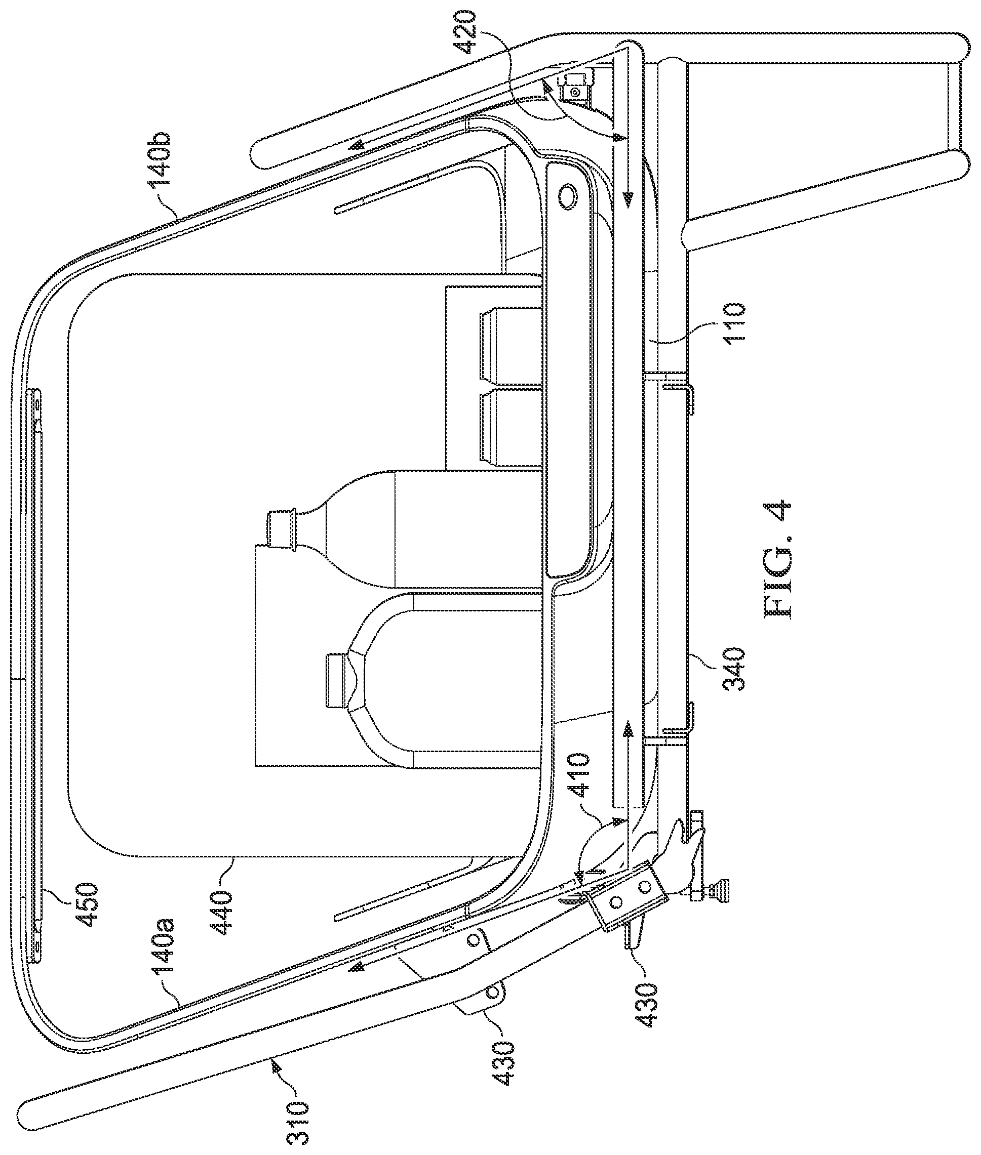 Patent US12090962 Figure 4 – Open interior delivery container