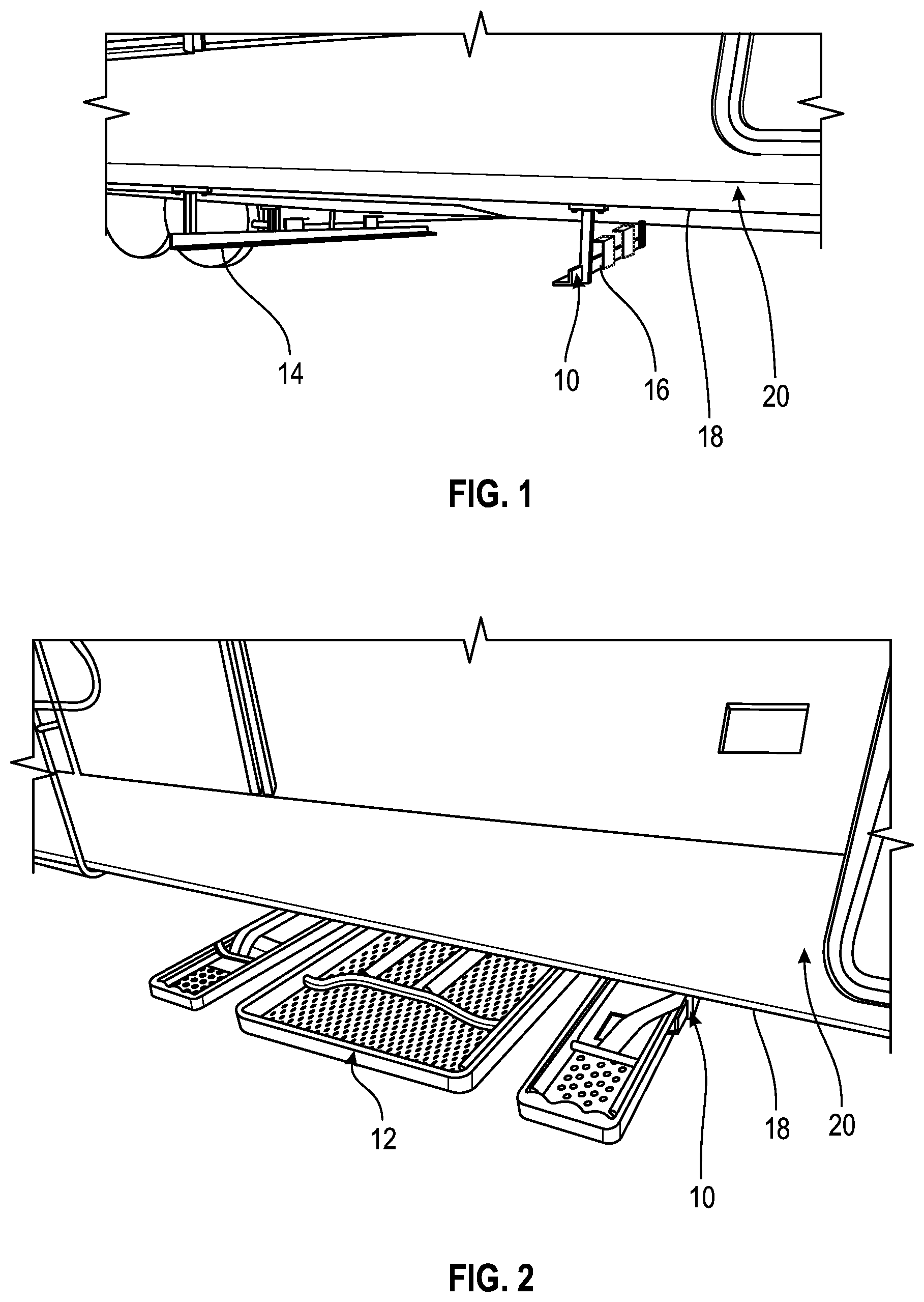 Patent US12090964 Figure 1 – Foldable picnic table carrier for use on recreational vehicles