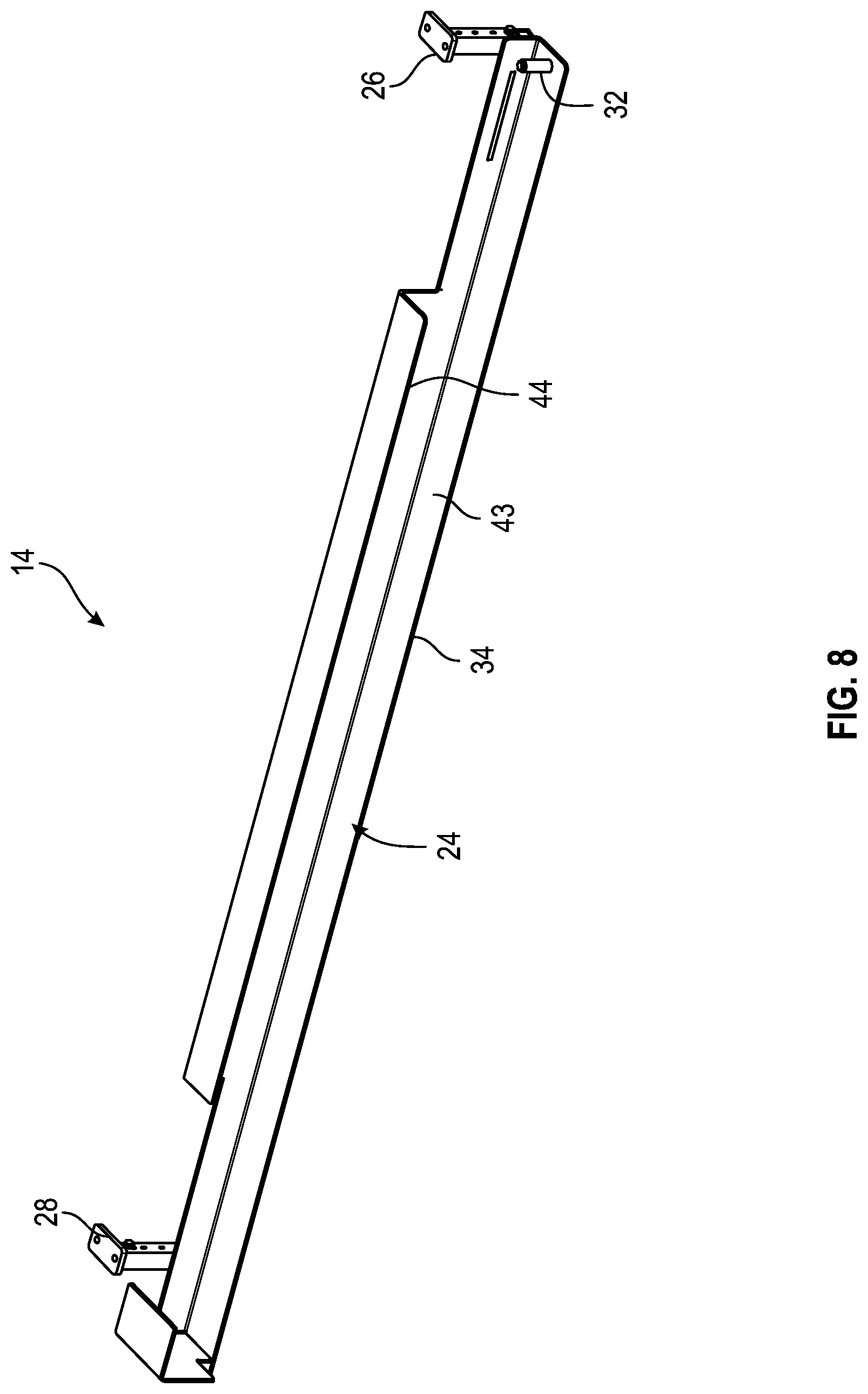 Patent US12090964 Figure 6 – Foldable picnic table carrier for use on recreational vehicles