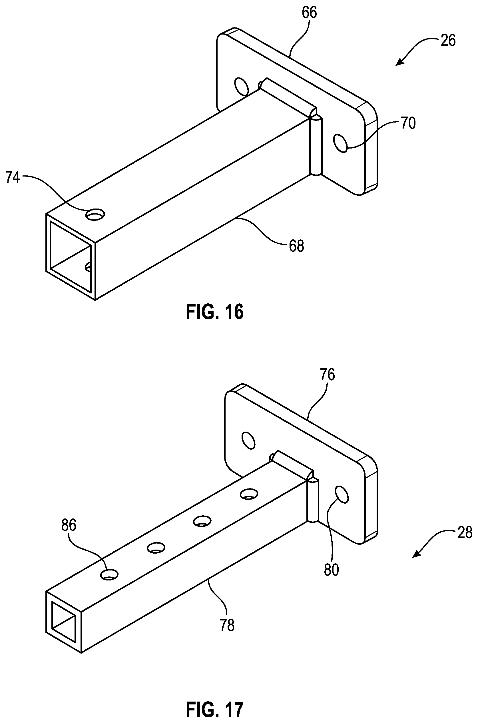 Patent US12090964 Figure 10 – Foldable picnic table carrier for use on recreational vehicles