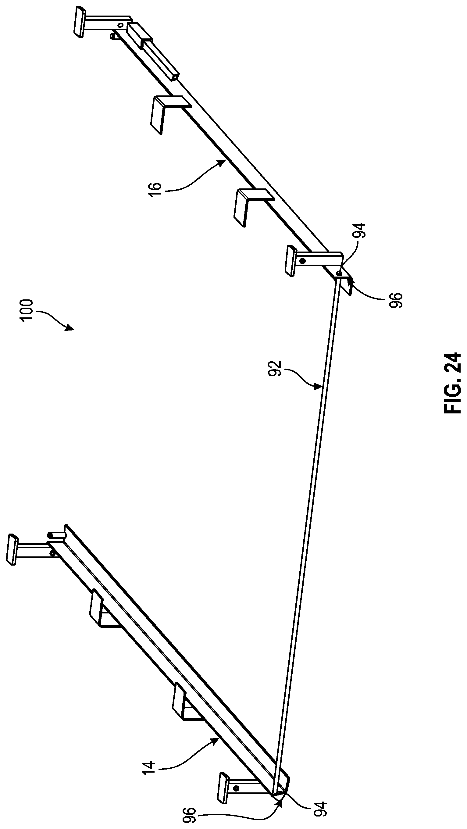 Patent US12090964 Figure 15 – Foldable picnic table carrier for use on recreational vehicles