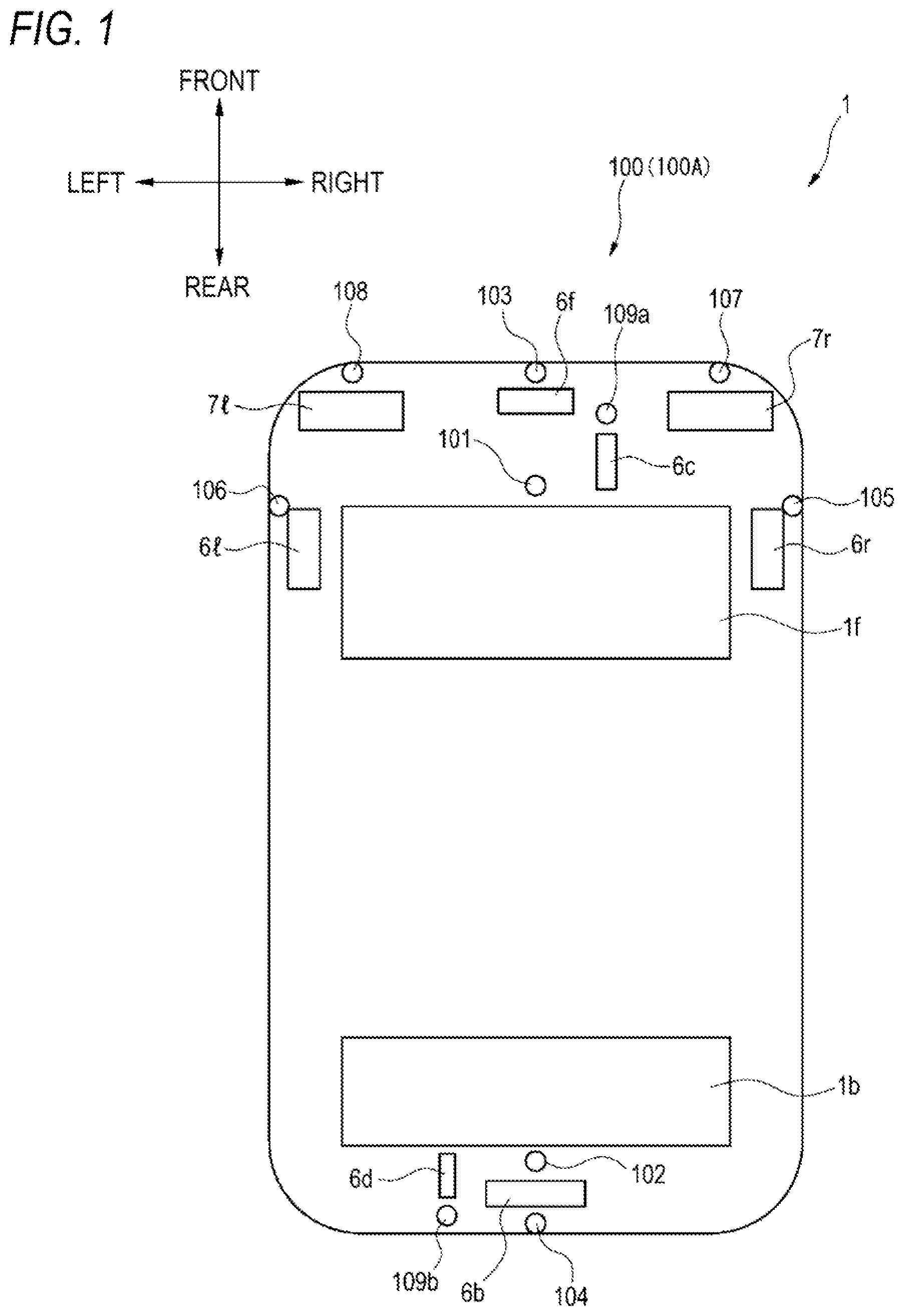 Patent US12090969 Figure 1 – Vehicle sensor cleaning systems