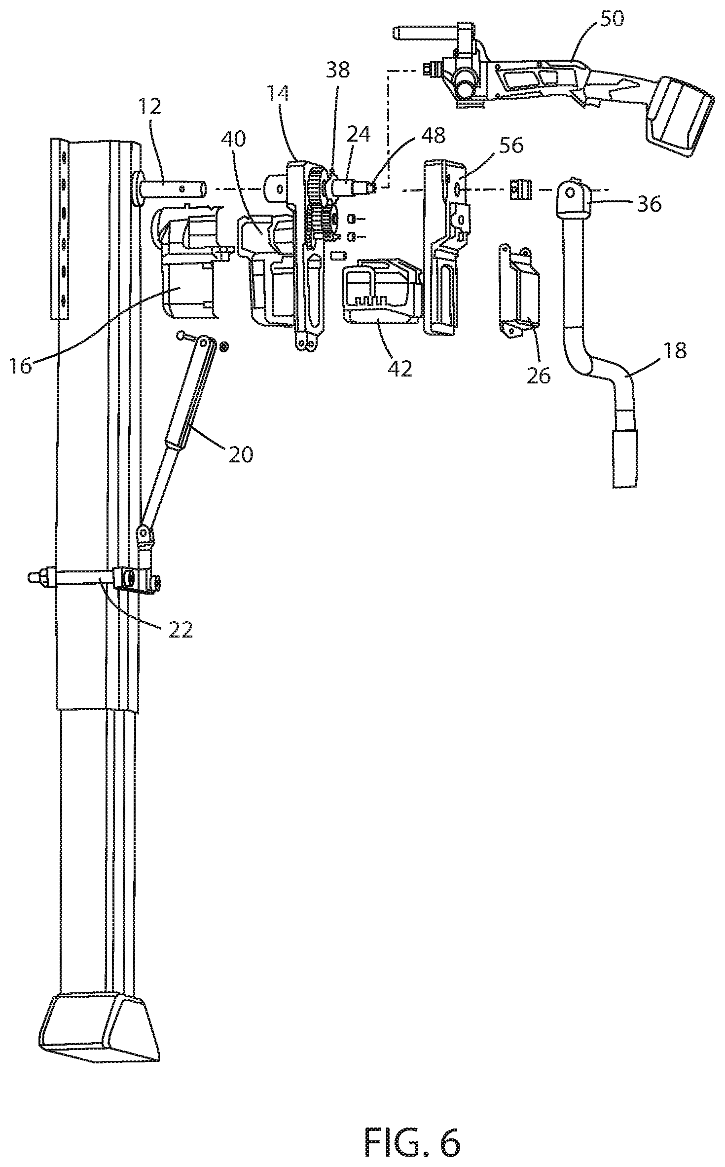 Patent US12090971 Figure 7 – Apparatus and method for lowering and raising a trailer