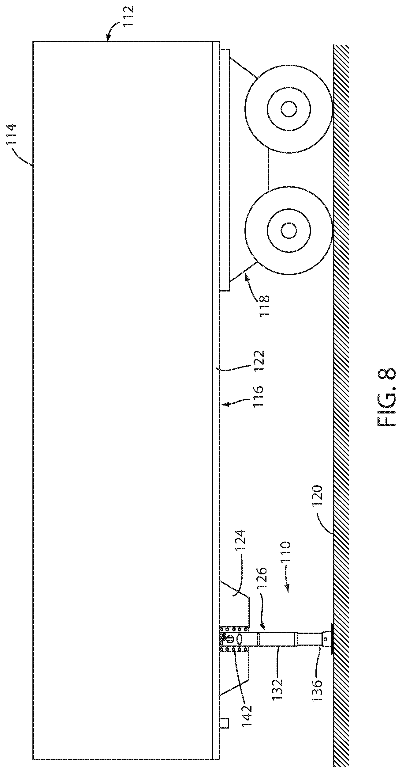 Patent US12090971 Figure 9 – Apparatus and method for lowering and raising a trailer