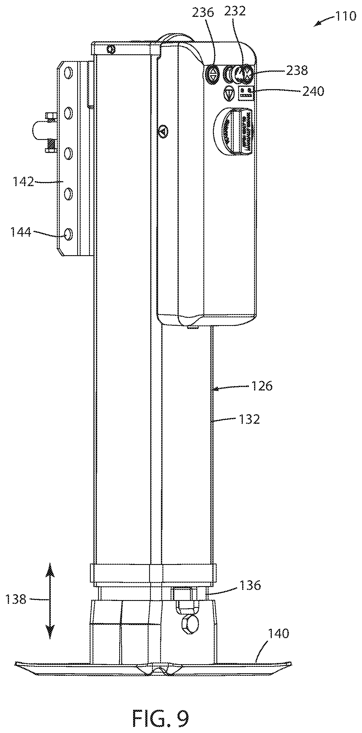 Patent US12090971 Figure 10 – Apparatus and method for lowering and raising a trailer
