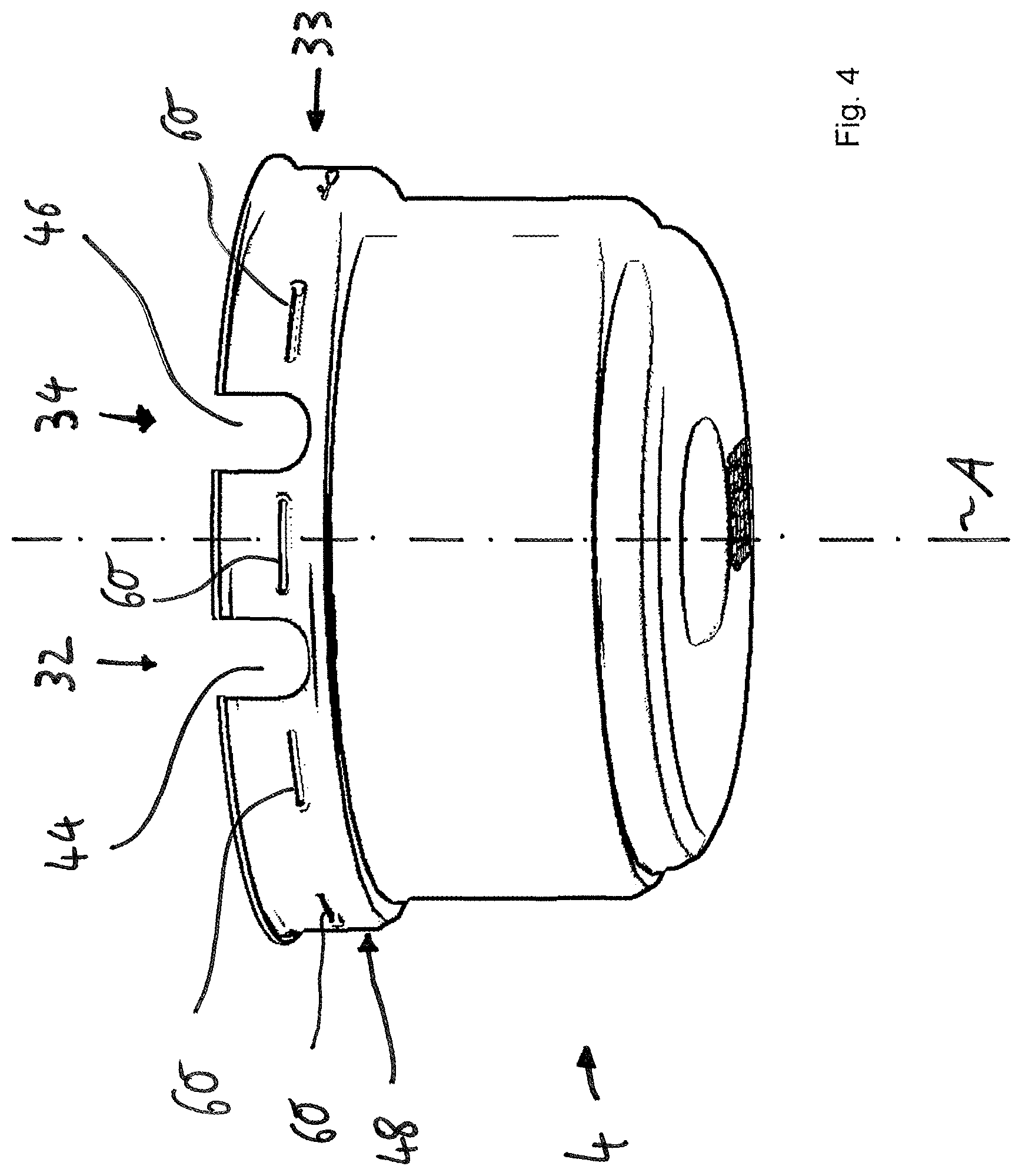 Patent US12090972 Figure 4 – Spring brake actuator
