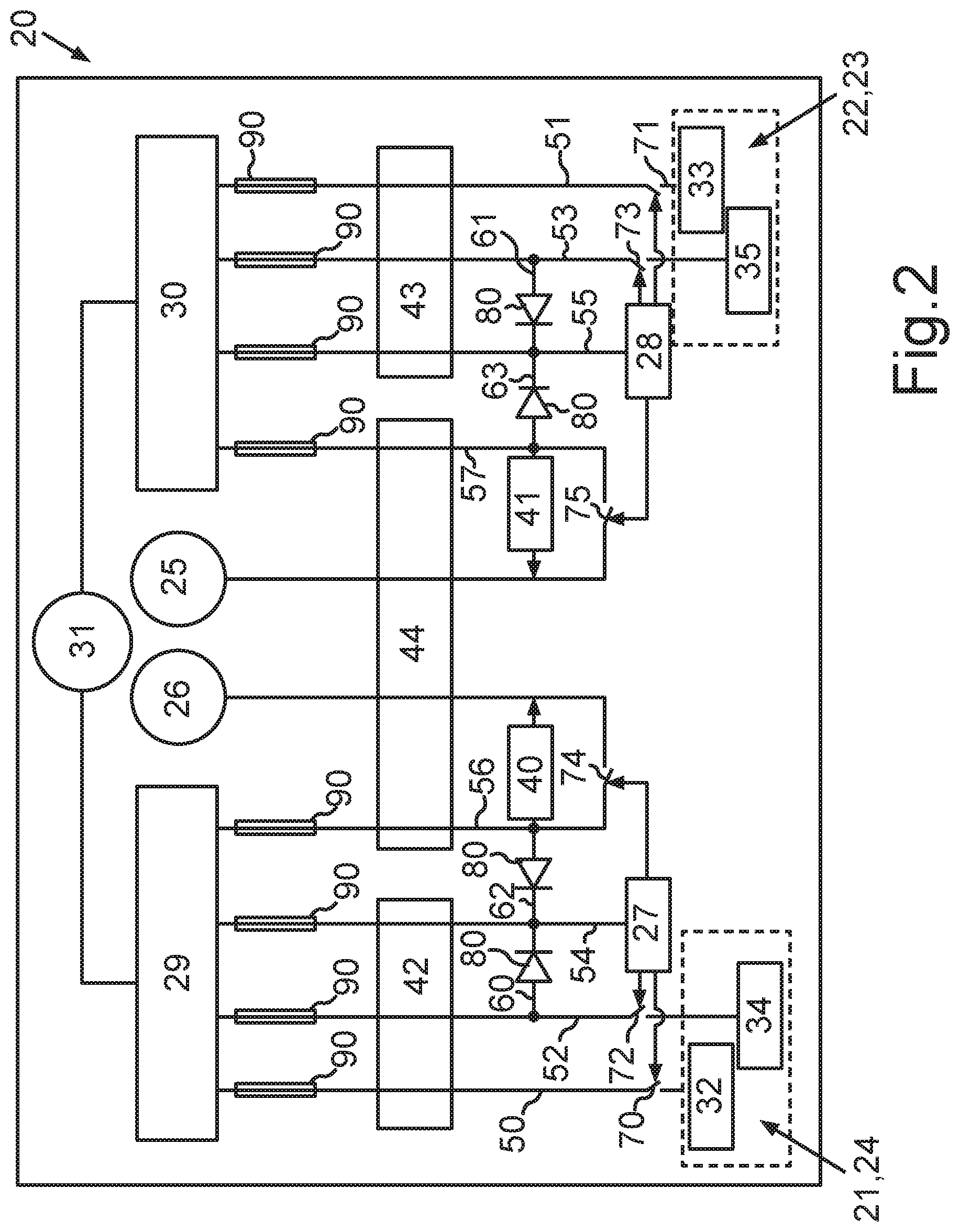 Patent US12090973 Figure 2 – Brake system for a transportation vehicle and transportation vehicle with a brake system