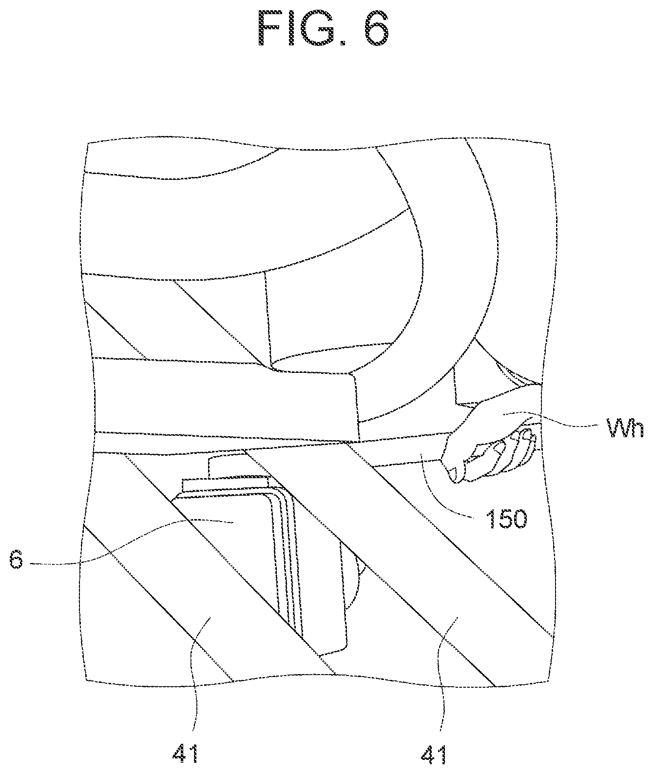 Patent US12090976 Figure 6 – Front structure of body-on-frame vehicle and method of replacing brake actuator