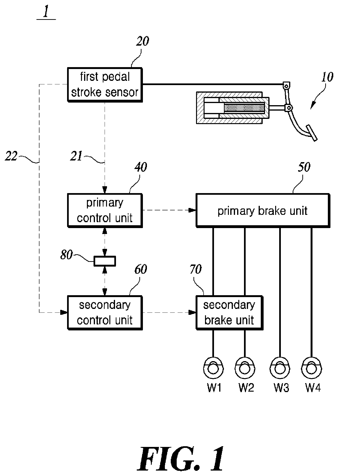 Patent US12090978 — Vehicle braking apparatus — Figure 1