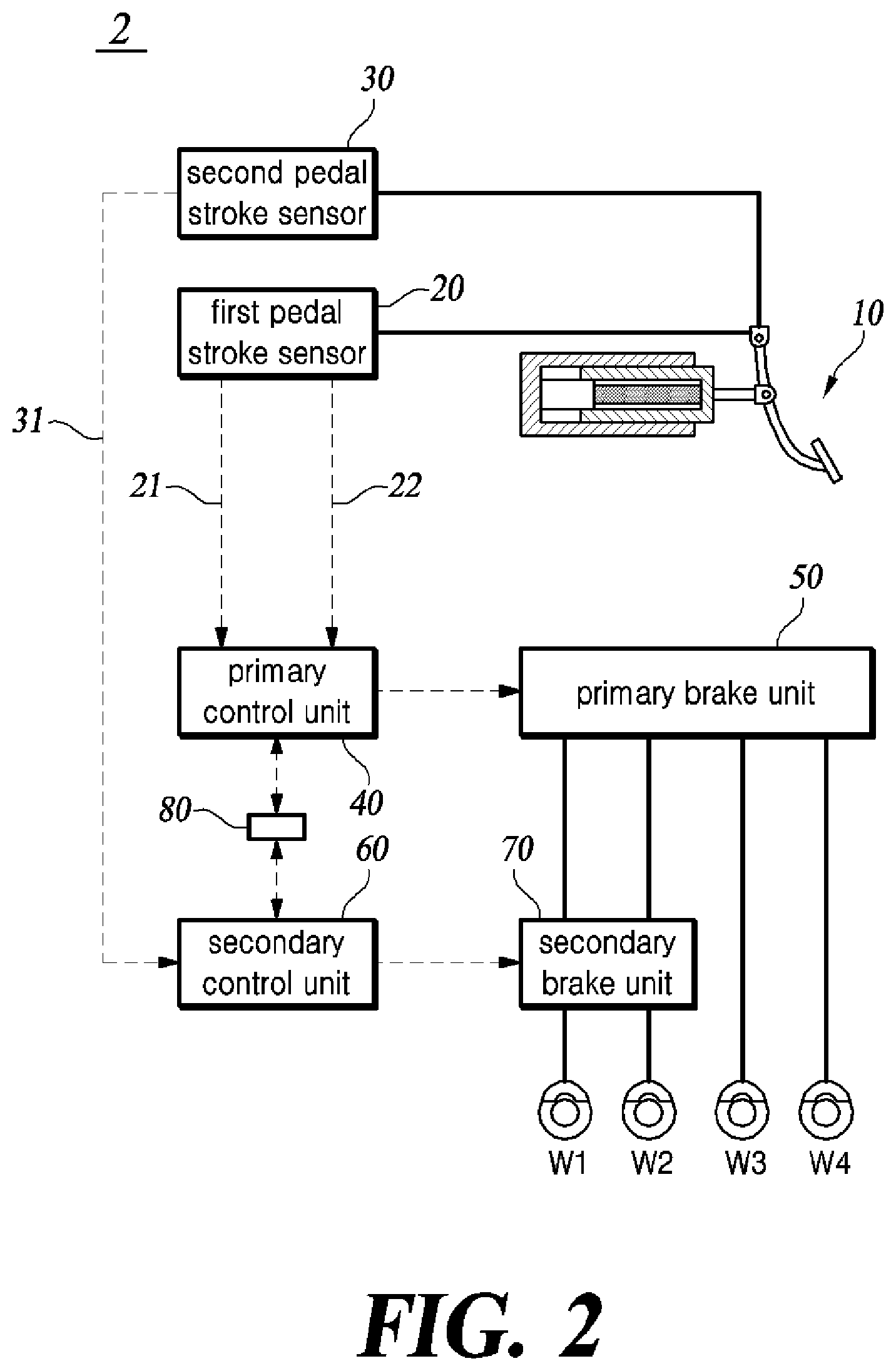 Patent US12090978 Figure 2 – Vehicle braking apparatus