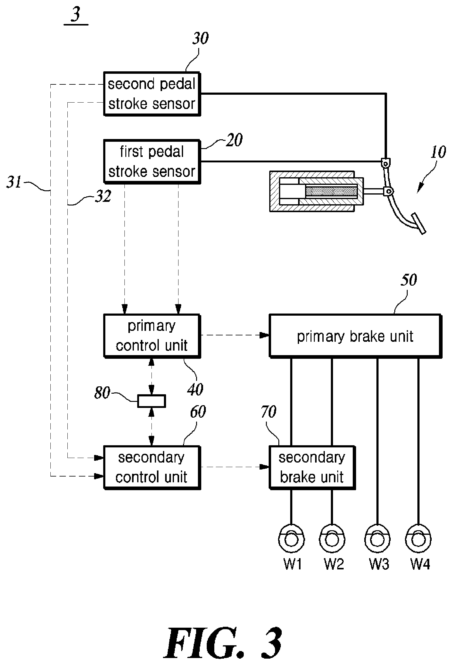 Patent US12090978 Figure 3 – Vehicle braking apparatus