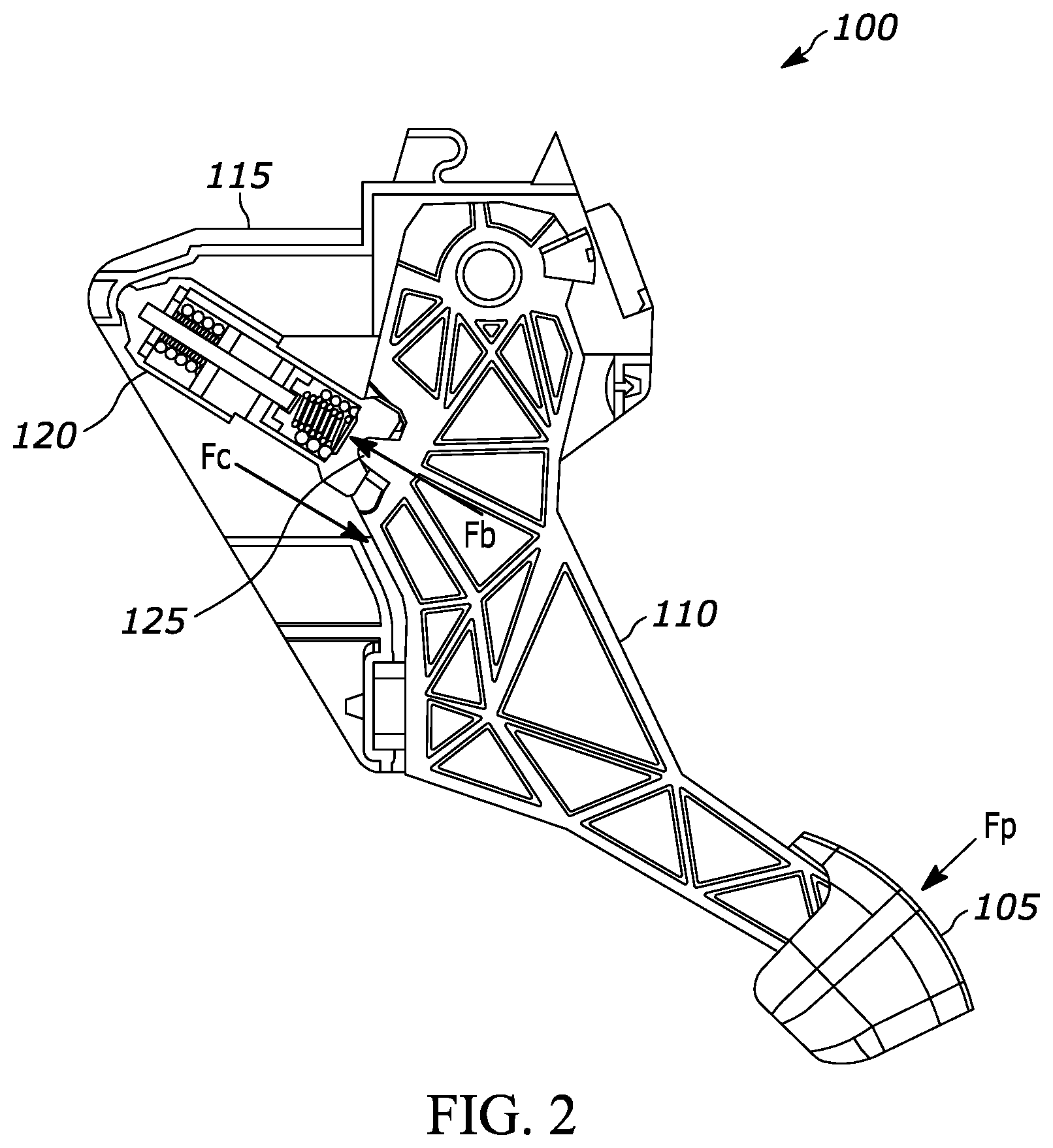 Patent US12090980 Figure 2 – Brake pedal emulator