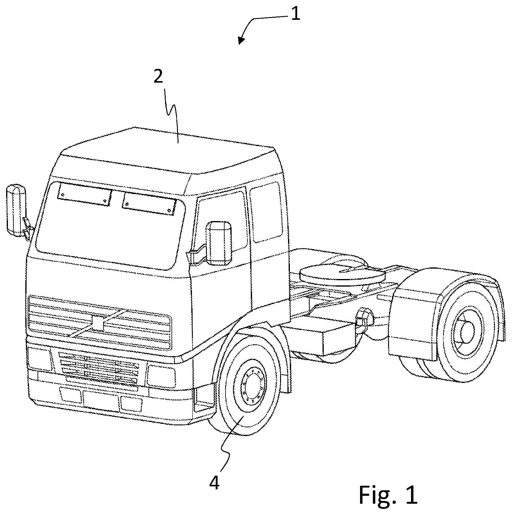 Patent US12090983 Figure 1 – Method of controlling a heavy-duty vehicle in a slope