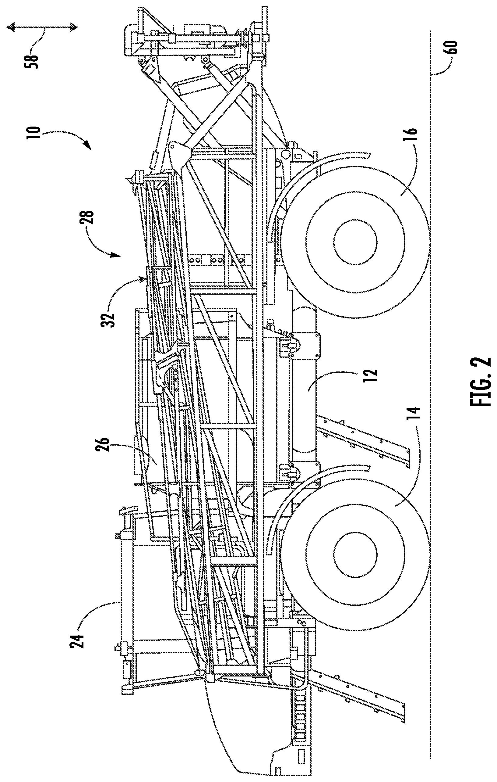 Patent US12090987 Figure 2 – System and method for controlling a ground speed of an agricultural sprayer