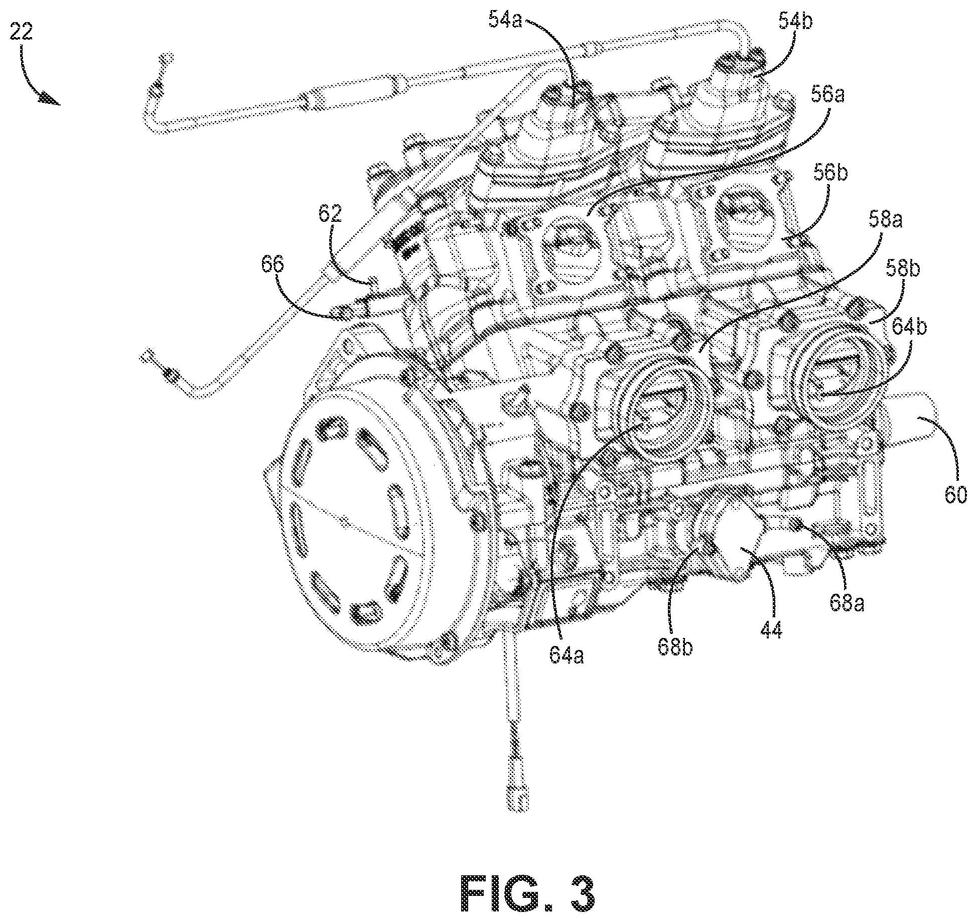Patent US12092005 Figure 3 – Snowmobile having a parallel-path exhaust system for two-stroke engine