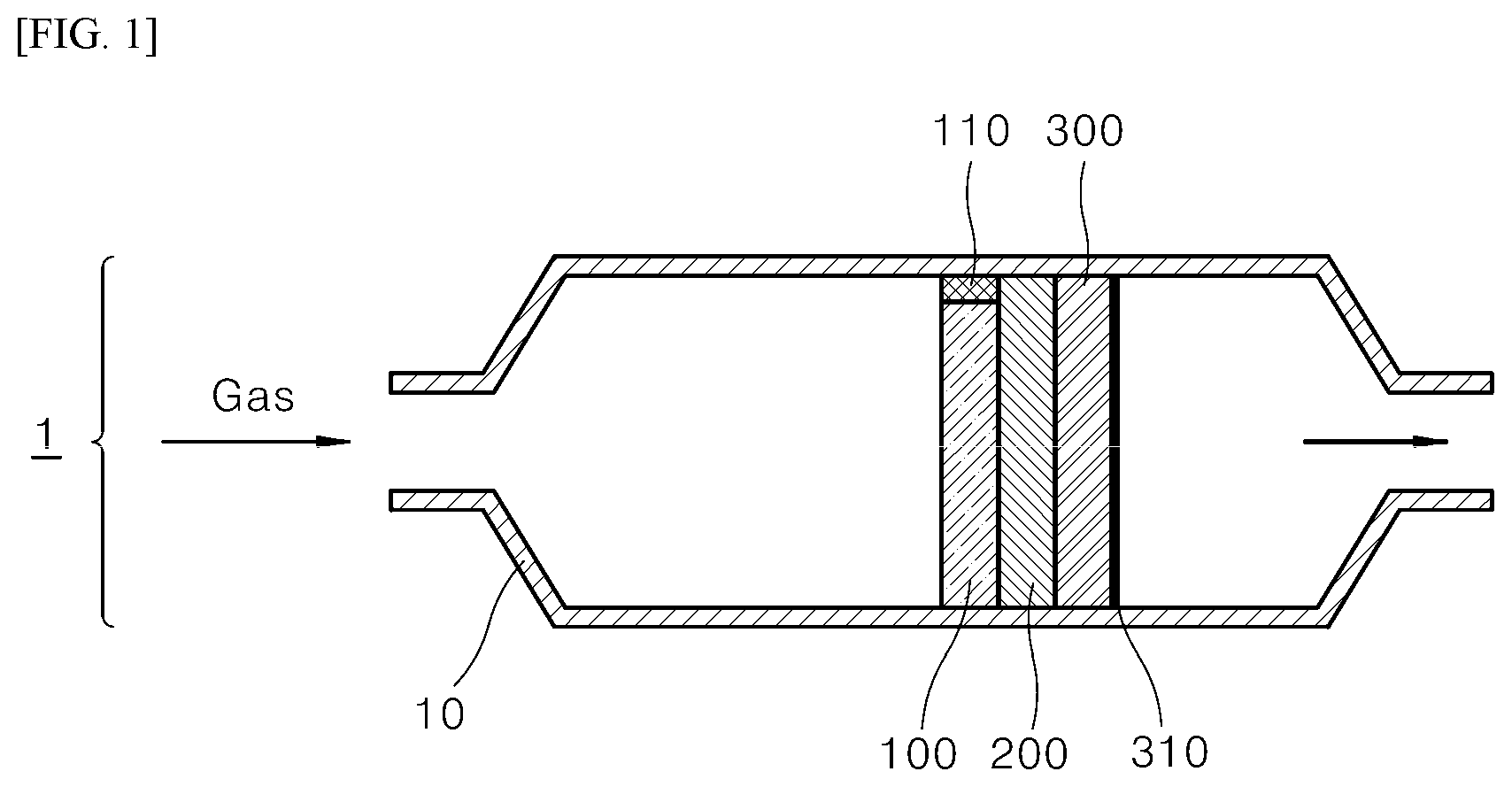 Patent US12092010 Figure 1 – System for reducing voc and nitrogen oxide and method for reducing same