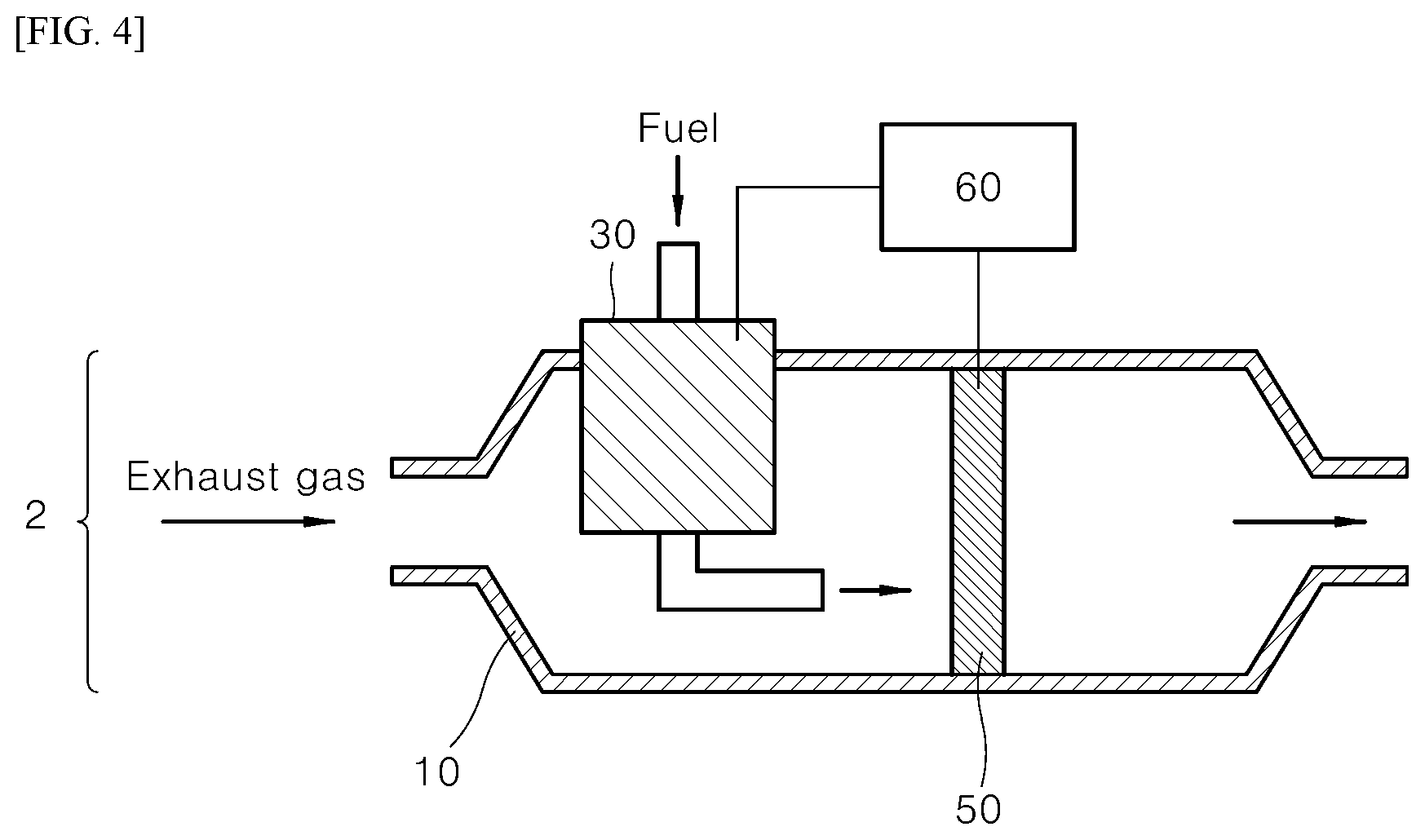 Patent US12092010 Figure 4 – System for reducing voc and nitrogen oxide and method for reducing same