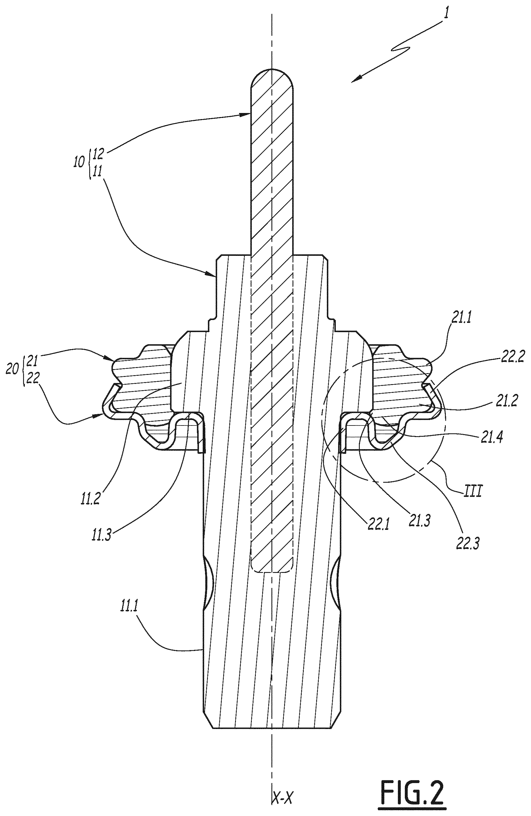 Patent US12092013 Figure 2 – Thermostatic device for regulating the circulation of a fluid, corresponding thermostatic valve and method for manufacturing such a device