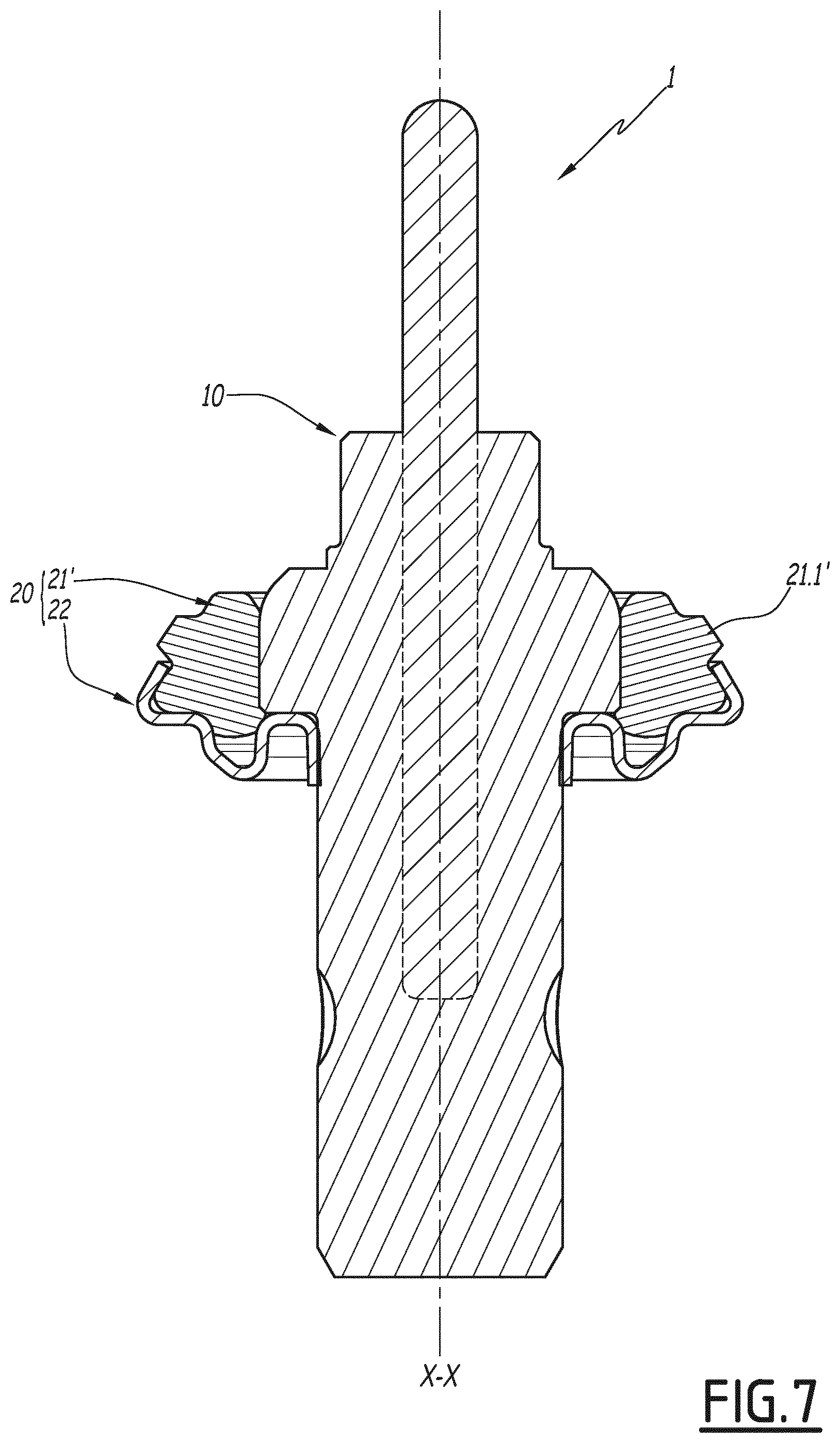 Patent US12092013 Figure 7 – Thermostatic device for regulating the circulation of a fluid, corresponding thermostatic valve and method for manufacturing such a device