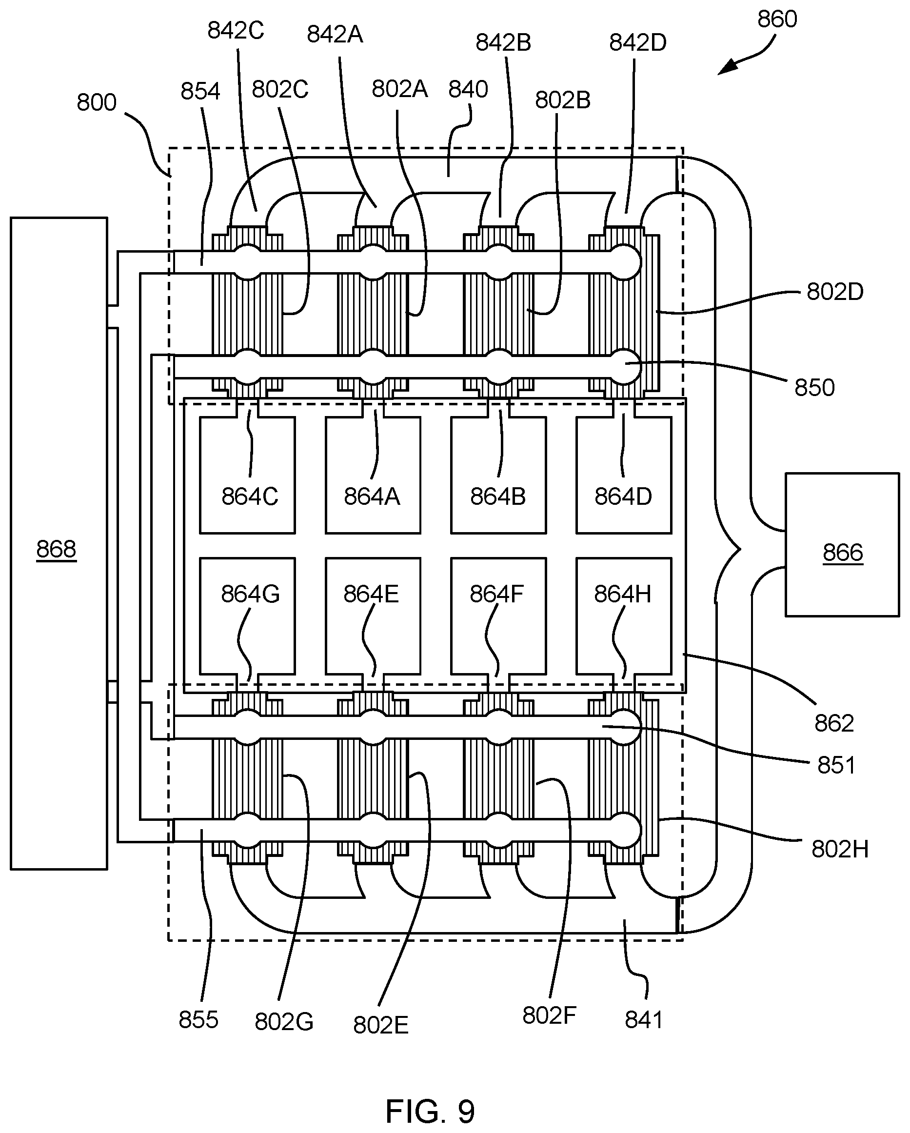Patent US12092017 Figure 7 – Fluid-cooled manifolds and engine systems