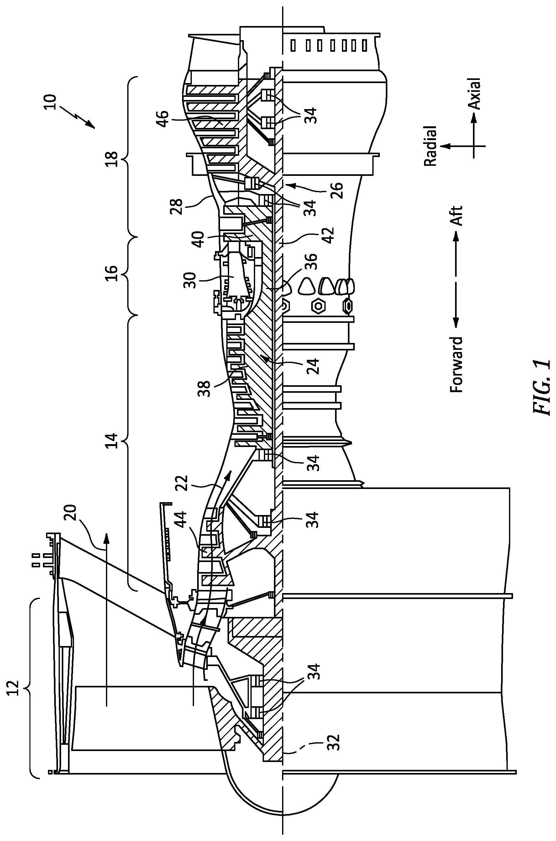 Patent US12092028 Figure 1 – Scoop assembly for rotational equipment