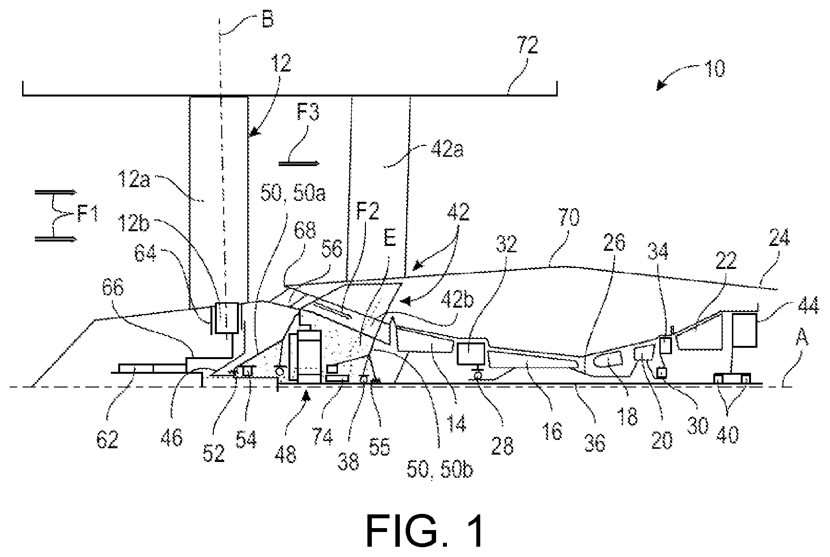 Patent US12092029 Figure 1 – Fan module equipped with an oil transfer device
