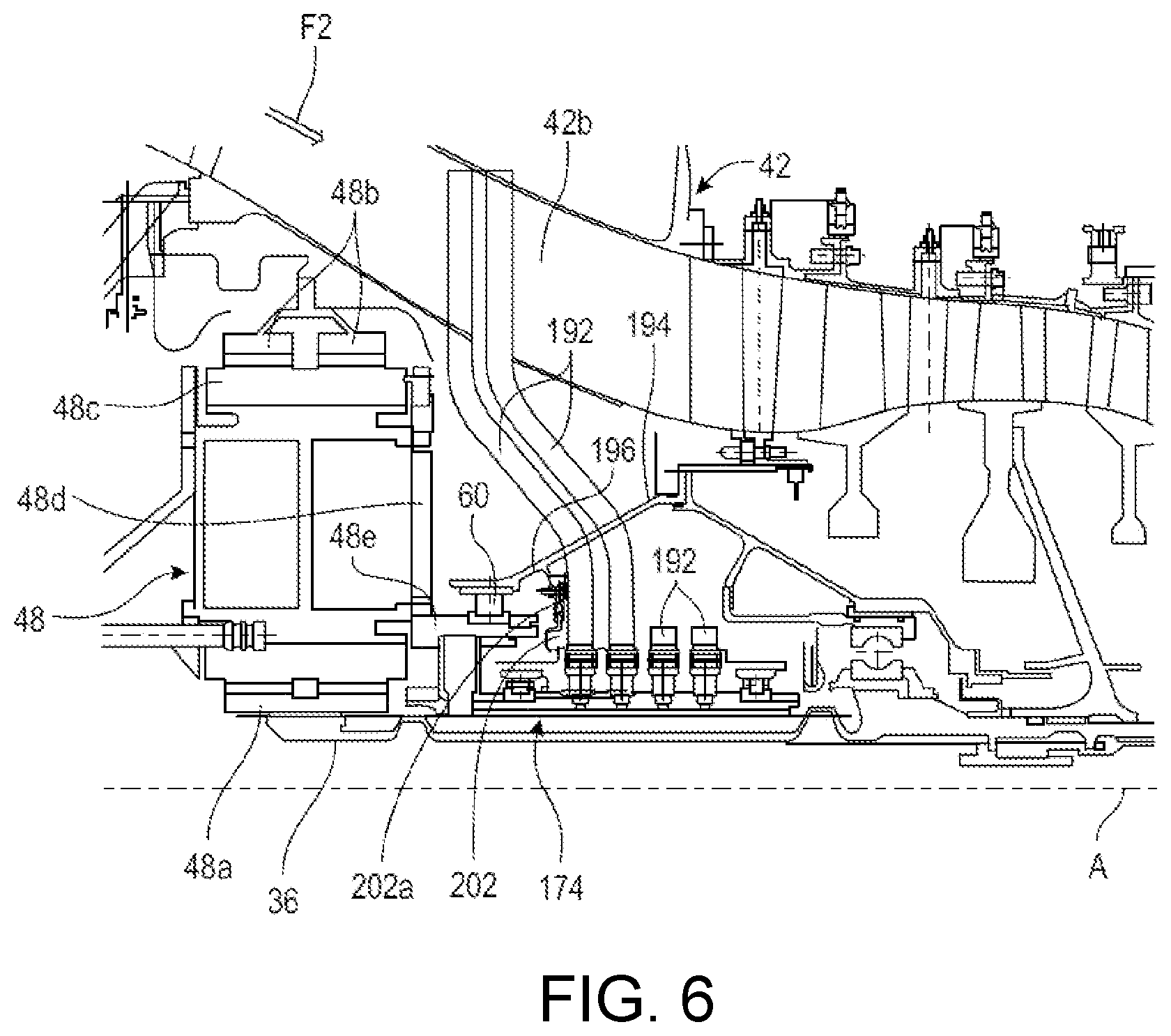 Patent US12092029 Figure 4 – Fan module equipped with an oil transfer device
