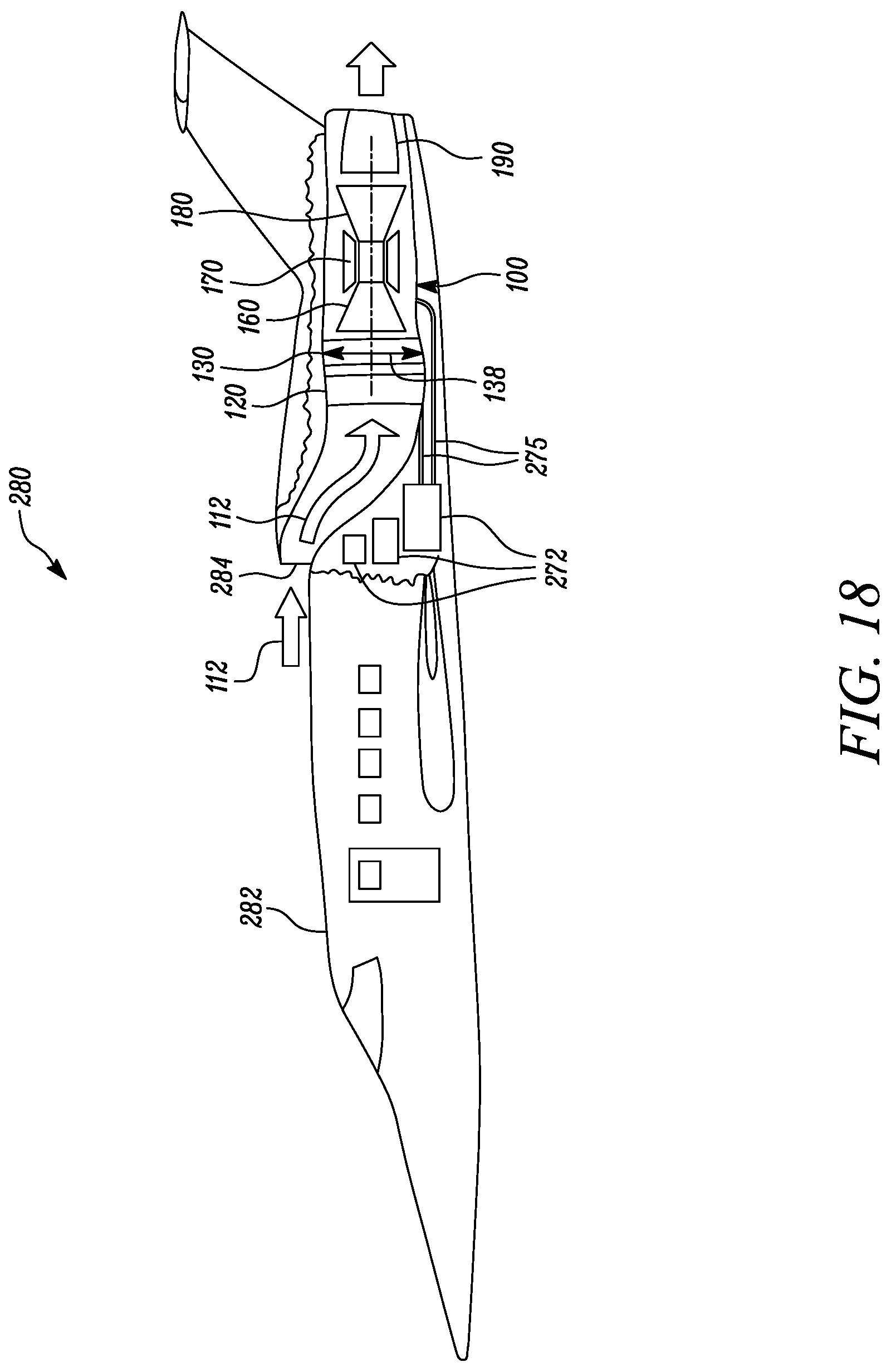 Patent US12092030 Figure 9 – Gas turbine engine