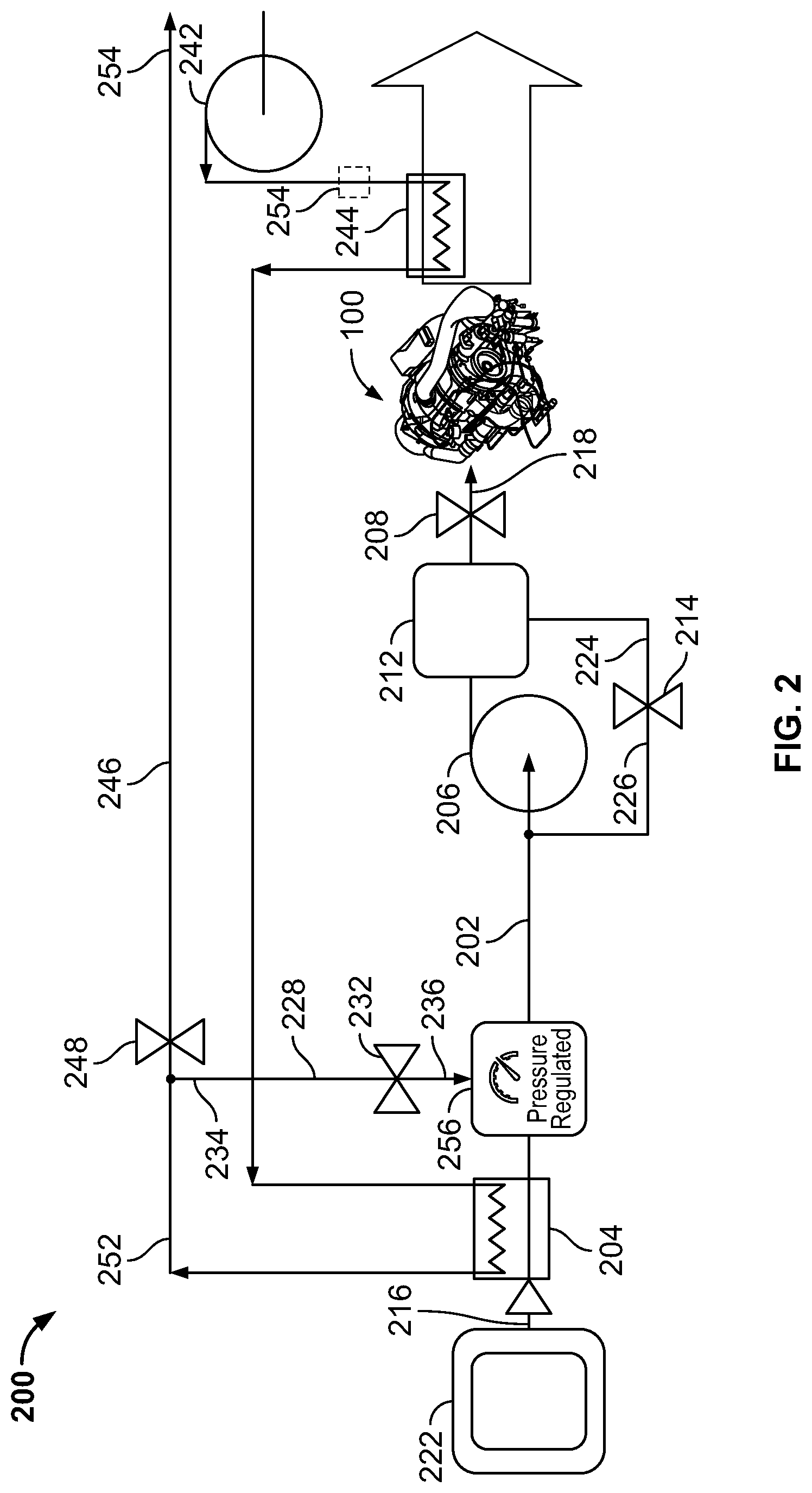 Patent US12092032 Figure 2 – Gas turbine engine hydrogen supply system and method