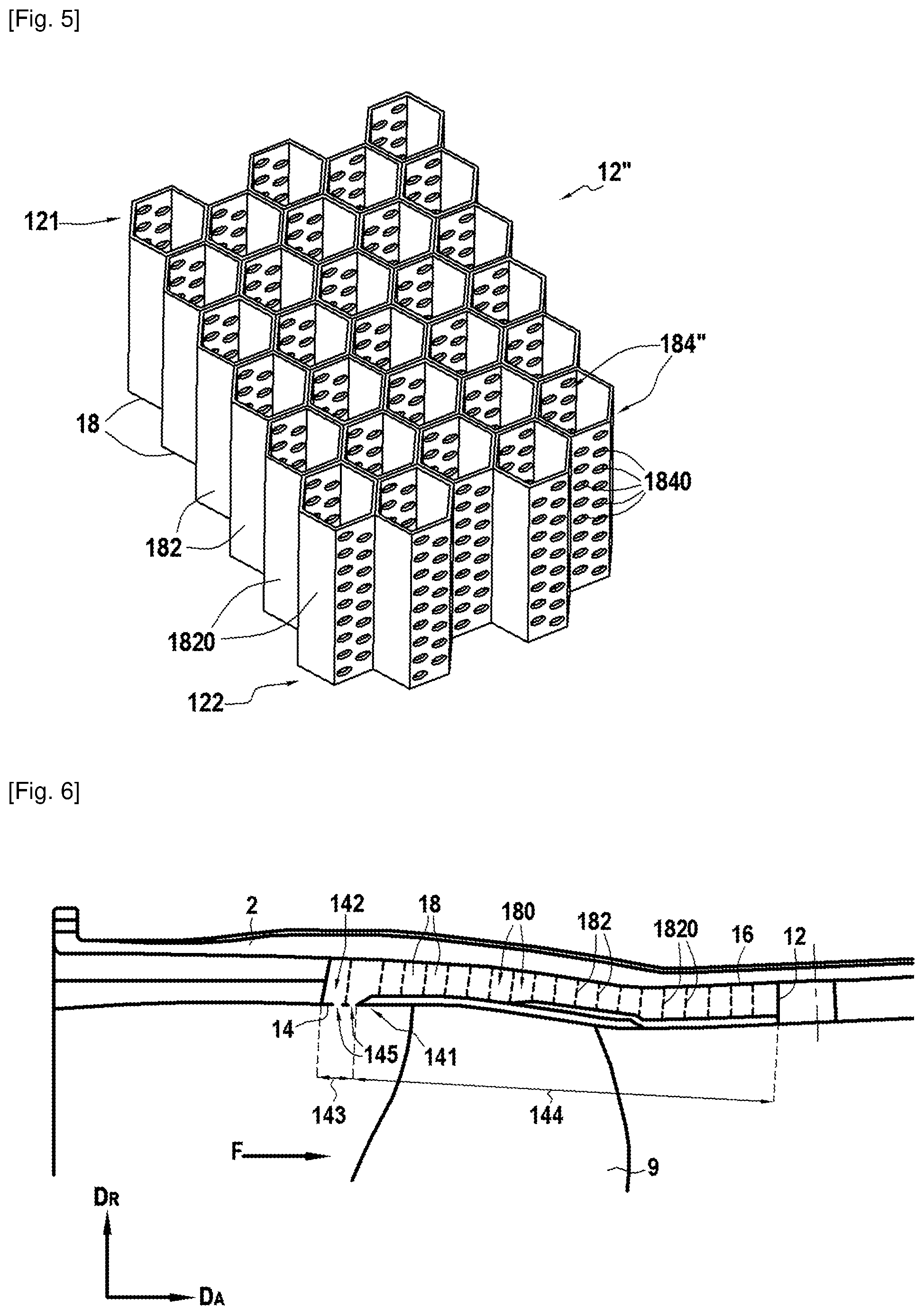 Patent US12092033 Figure 3 – Integration of a fan flutter damper in an engine casing