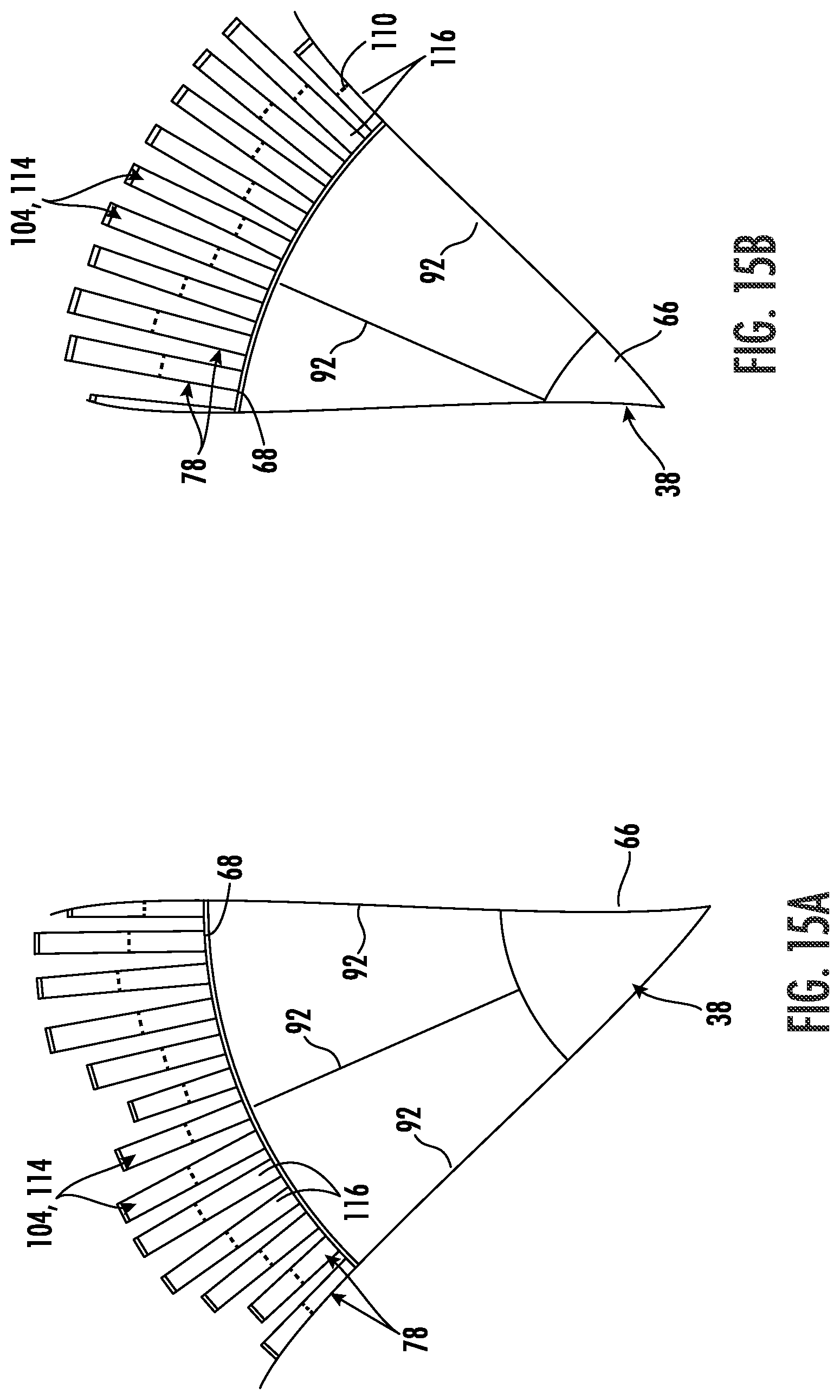 Patent US12092034 Figure 18 – Circumferentially varying fan casing treatments for reducing fan noise effects