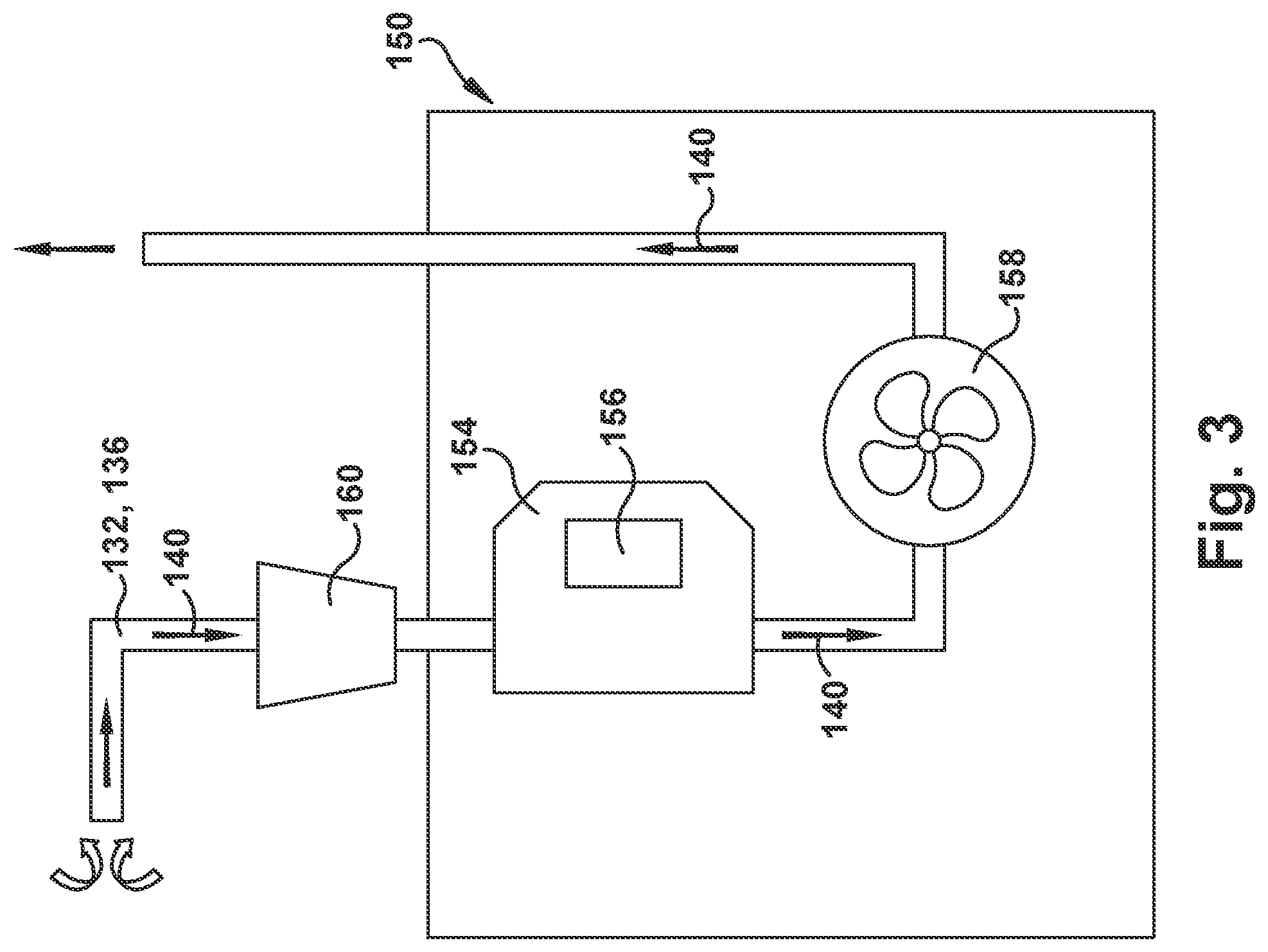 Patent US12092035 Figure 3 – Gas turbine fire detection system including cooling system upstream of aspirating smoke detector, and related method