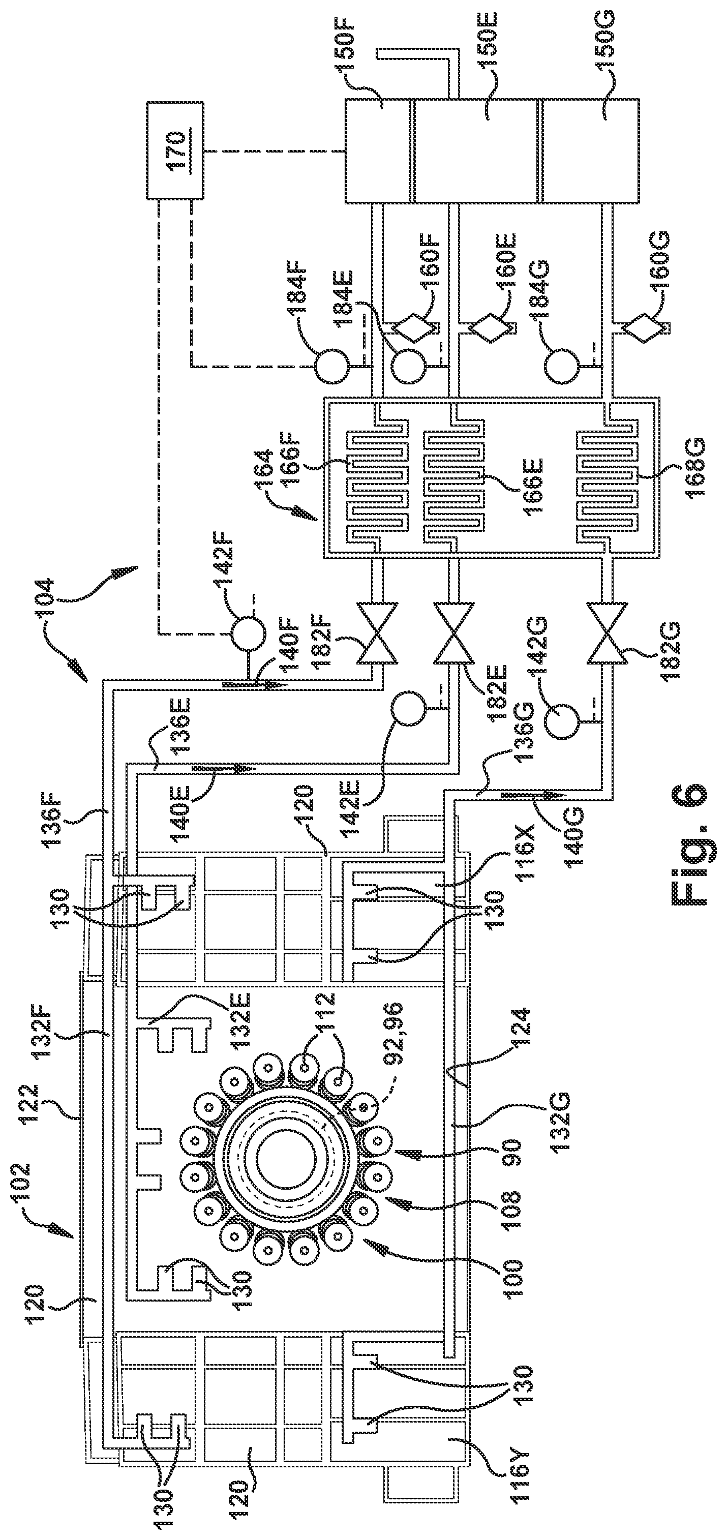 Patent US12092035 Figure 6 – Gas turbine fire detection system including cooling system upstream of aspirating smoke detector, and related method
