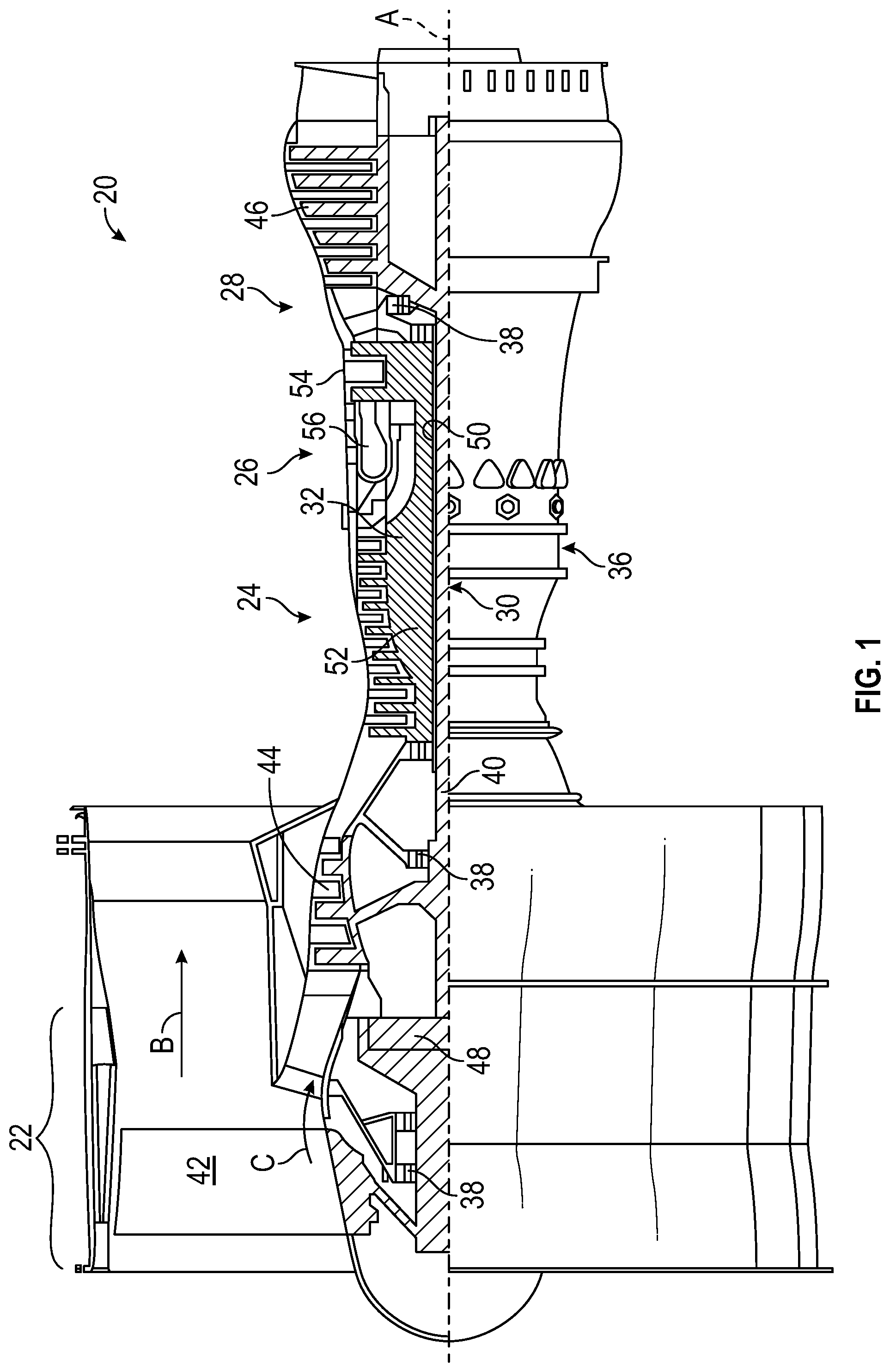 Patent US12092038 Figure 1 – Rotor dynamics accommodation using electrical power assist
