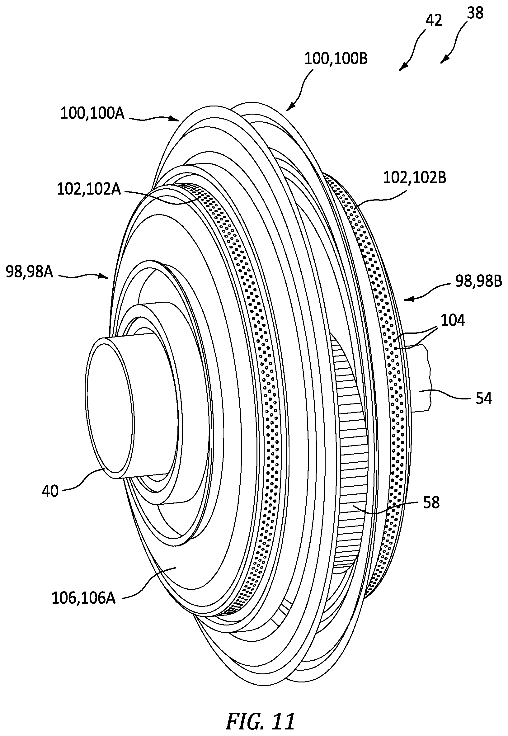 Patent US12092039 Figure 10 – Reduction gearbox for gas turbine engine