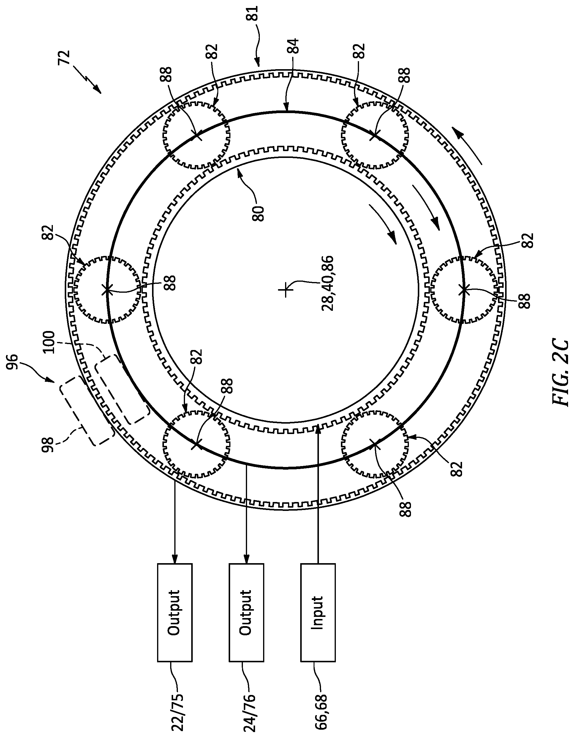 Patent US12092040 Figure 4 – Selective power distribution for an aircraft propulsion system